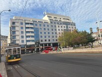 Hotel frontage from tram stop