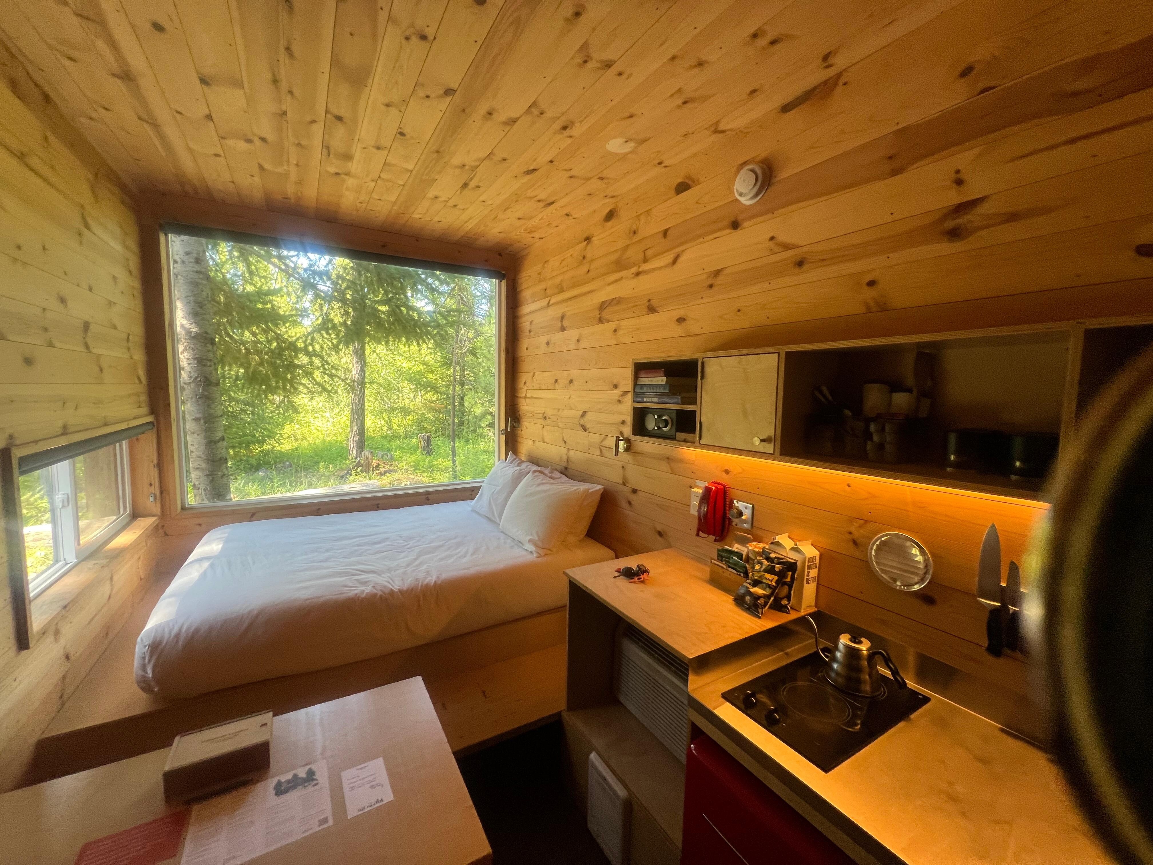 Comfortable bed with stunning view!