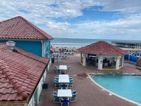 Two queens, ocean view, balcony, 2nd floor.