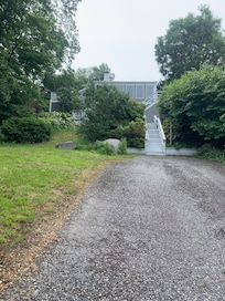 Front of the house and the steps