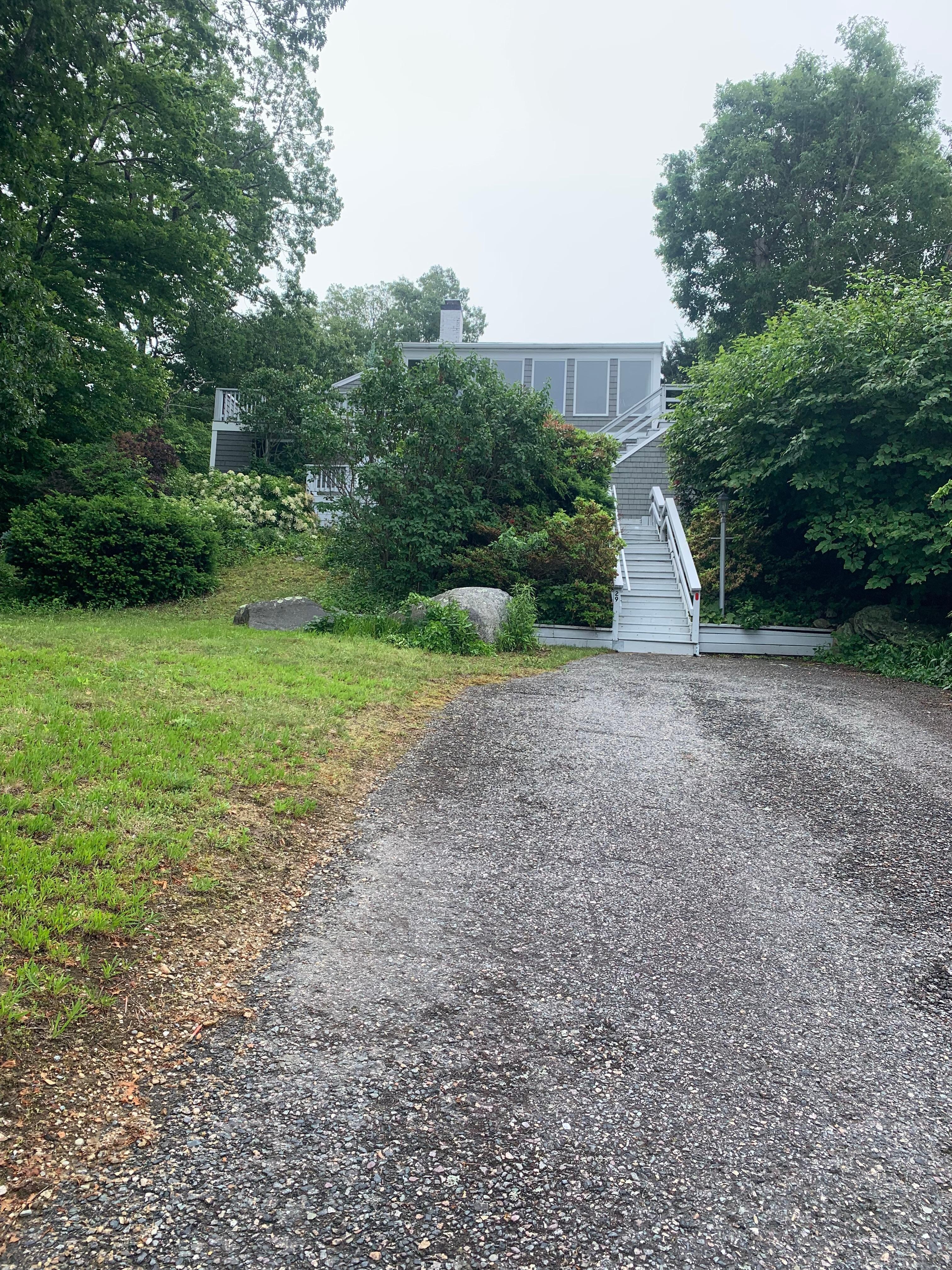 Front of the house and the steps 