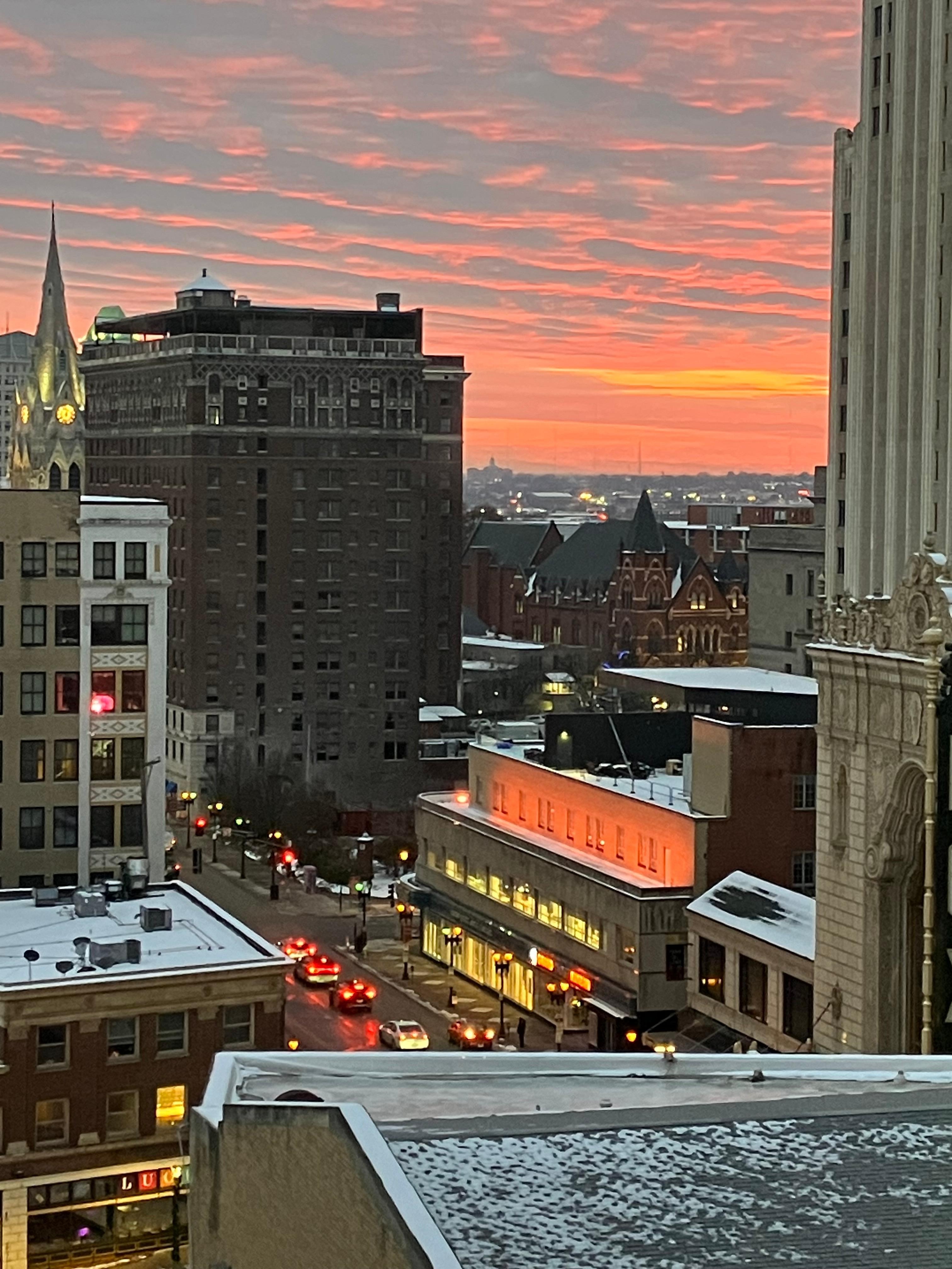 Beautiful sunset from our room