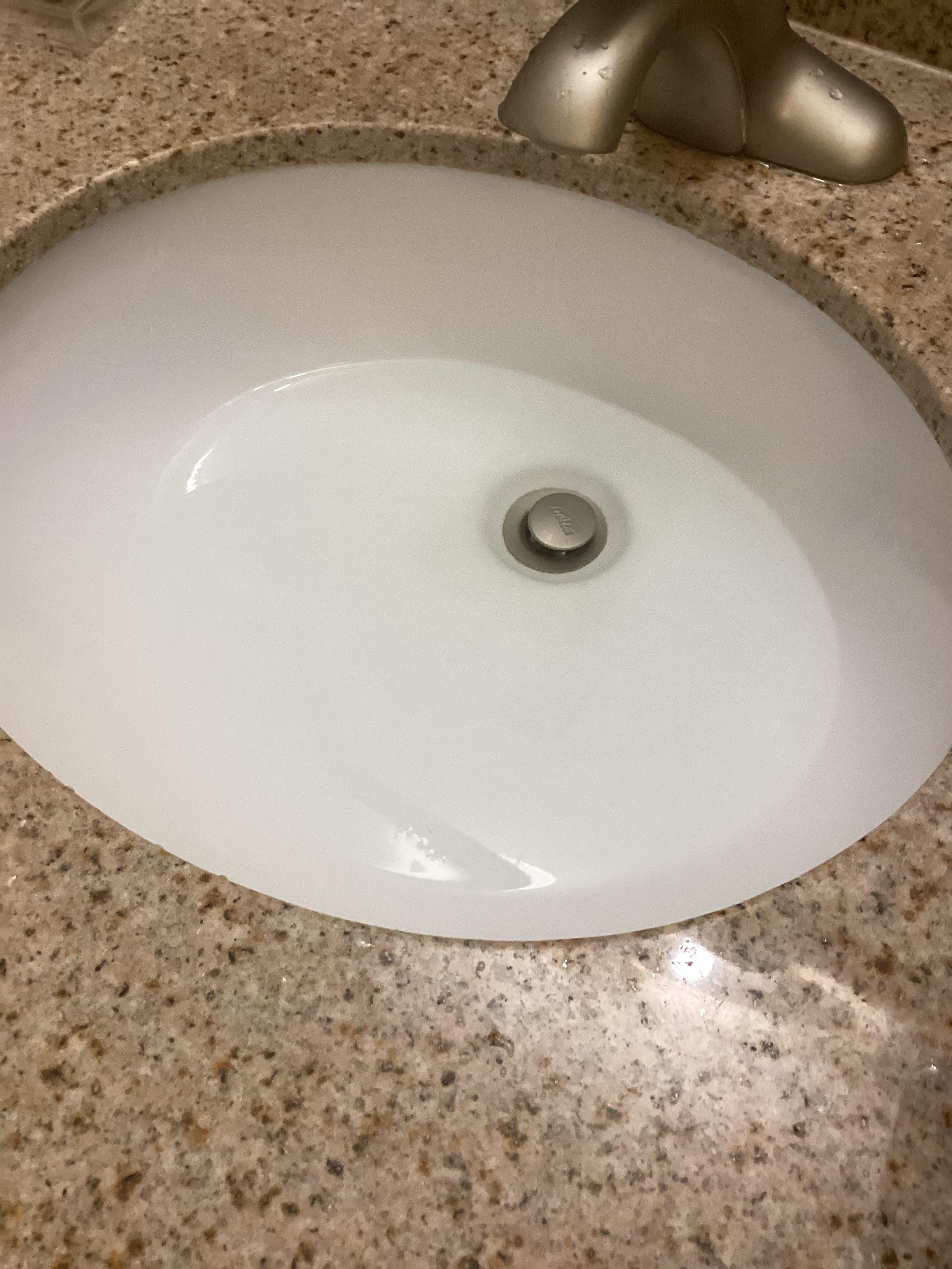 Sink in the bathroom the water doesn’t go down.