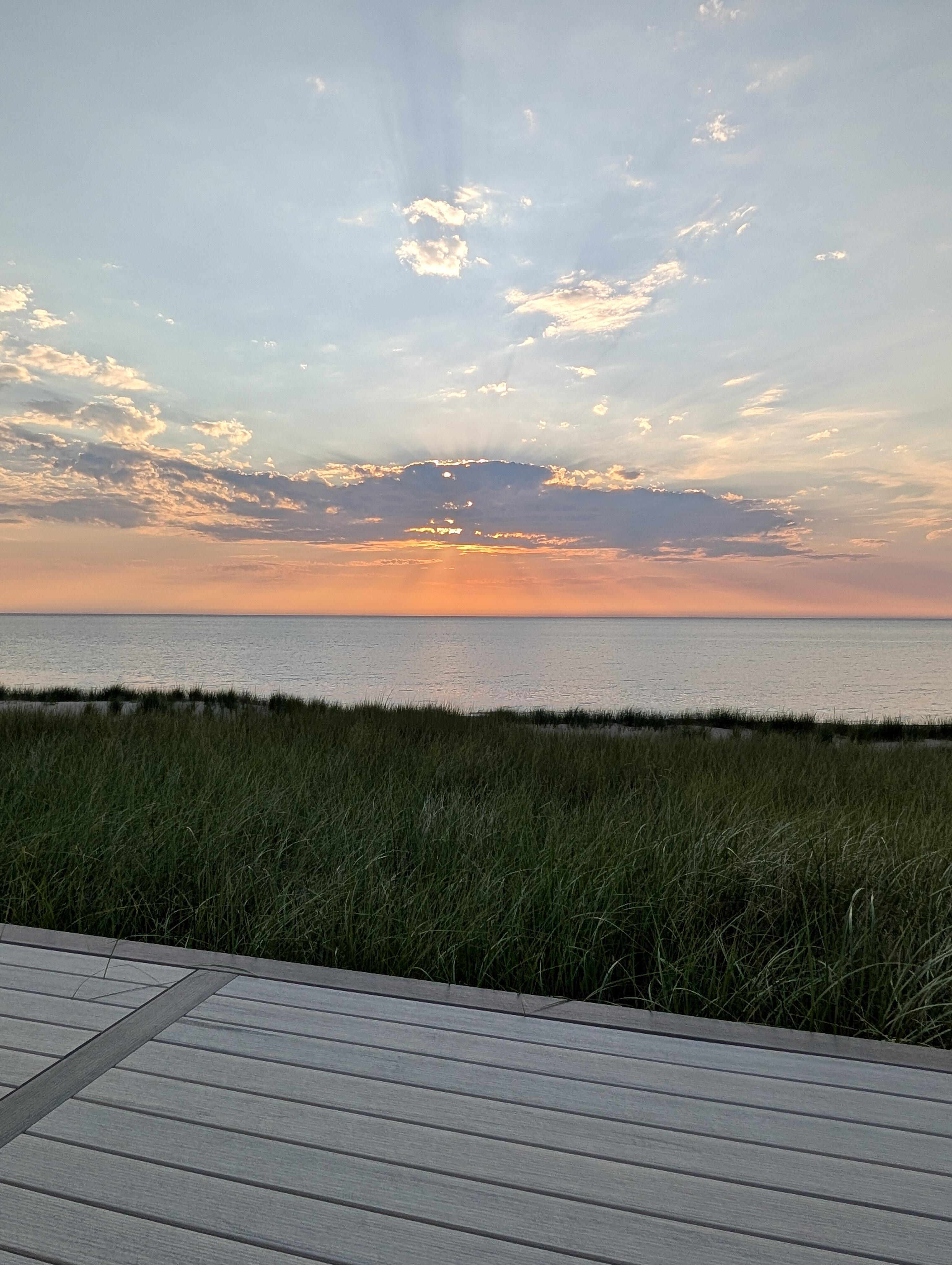 Beautiful sunsets from the deck.