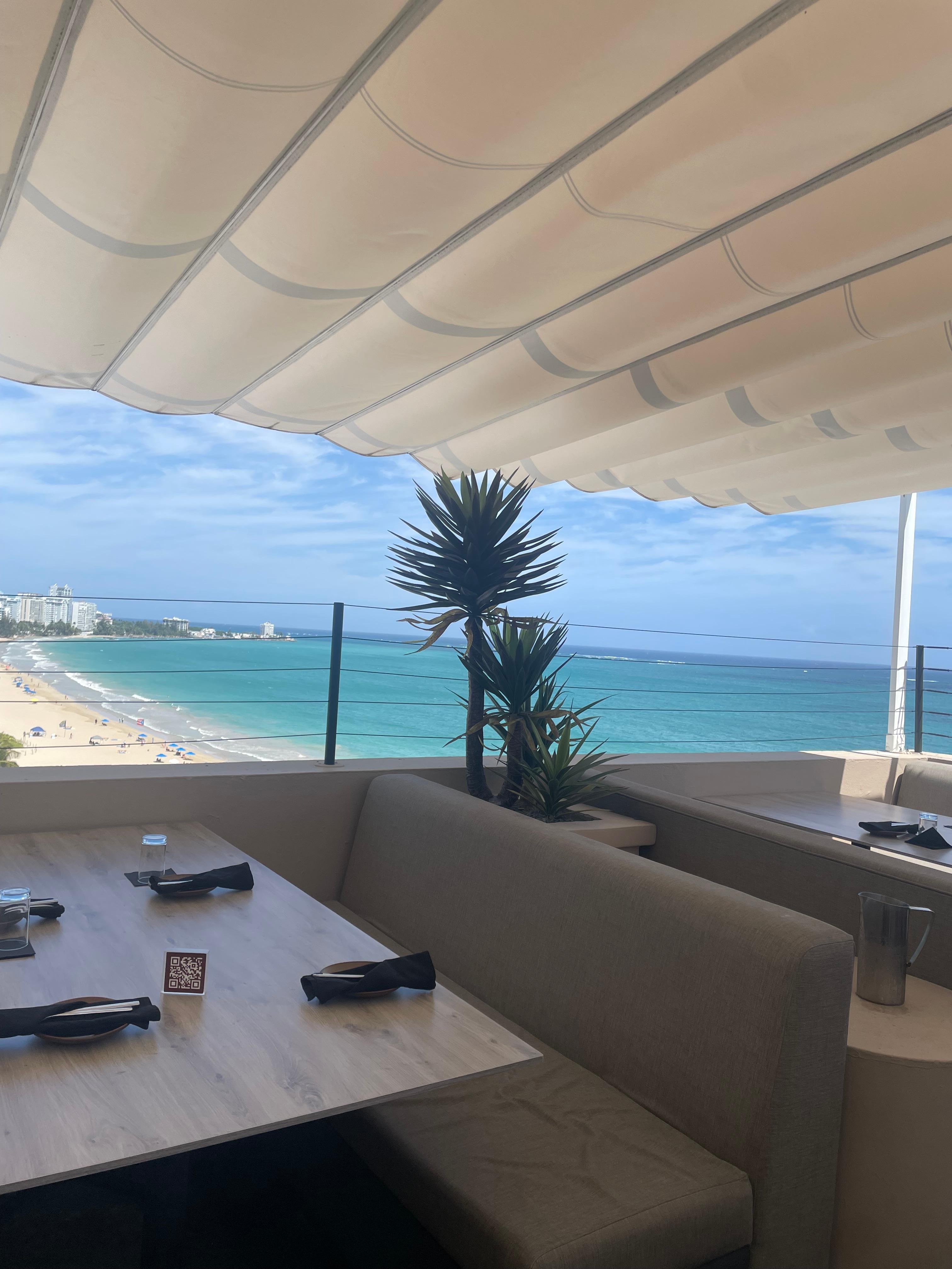 Rooftop restaurant view