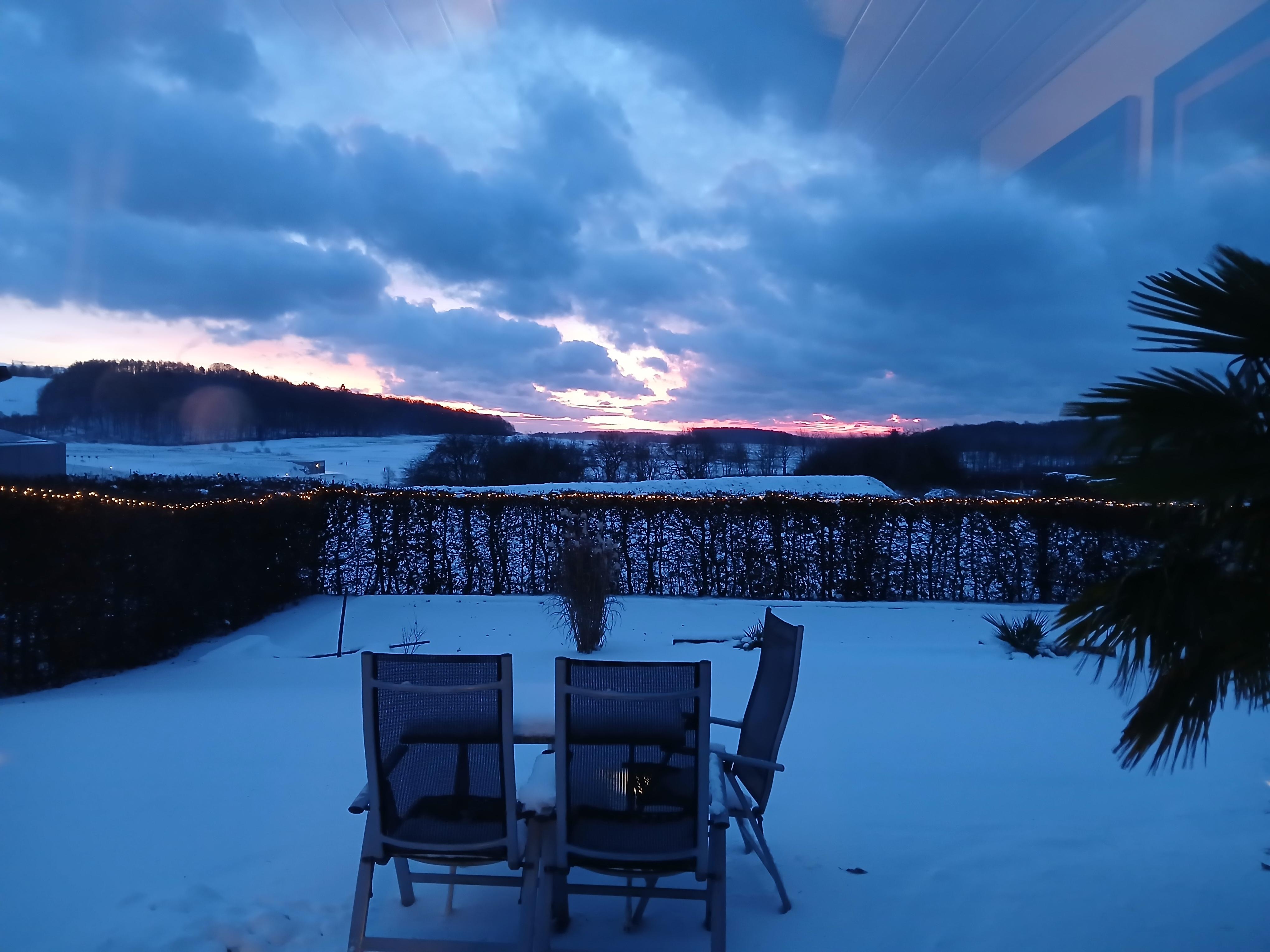 View from our room, early morning, overlooking the golf course.