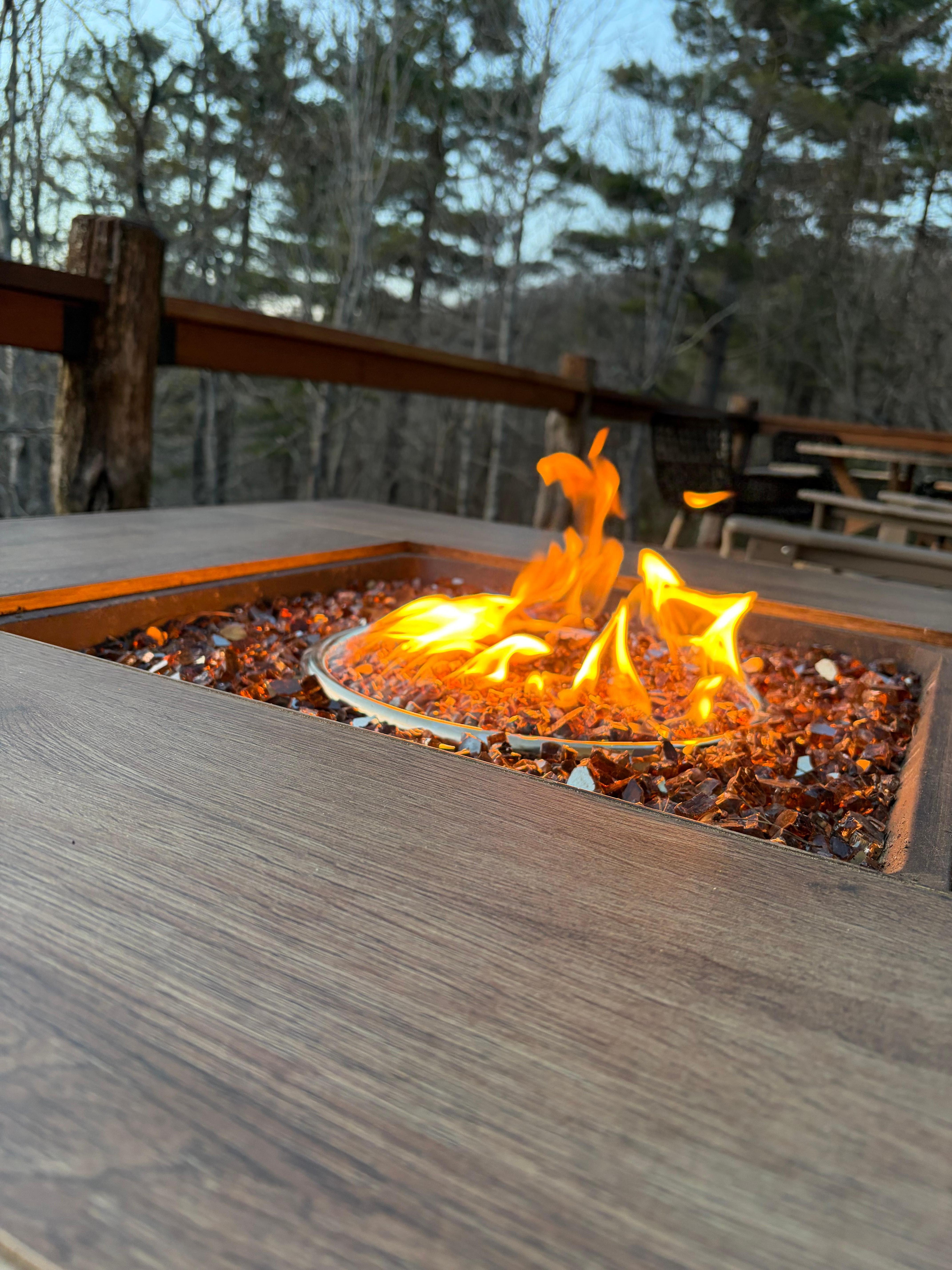 After dinner on the deck