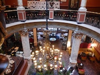 View of lobby area and dining room from 2nd floor.