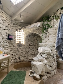 The waterfall shower!