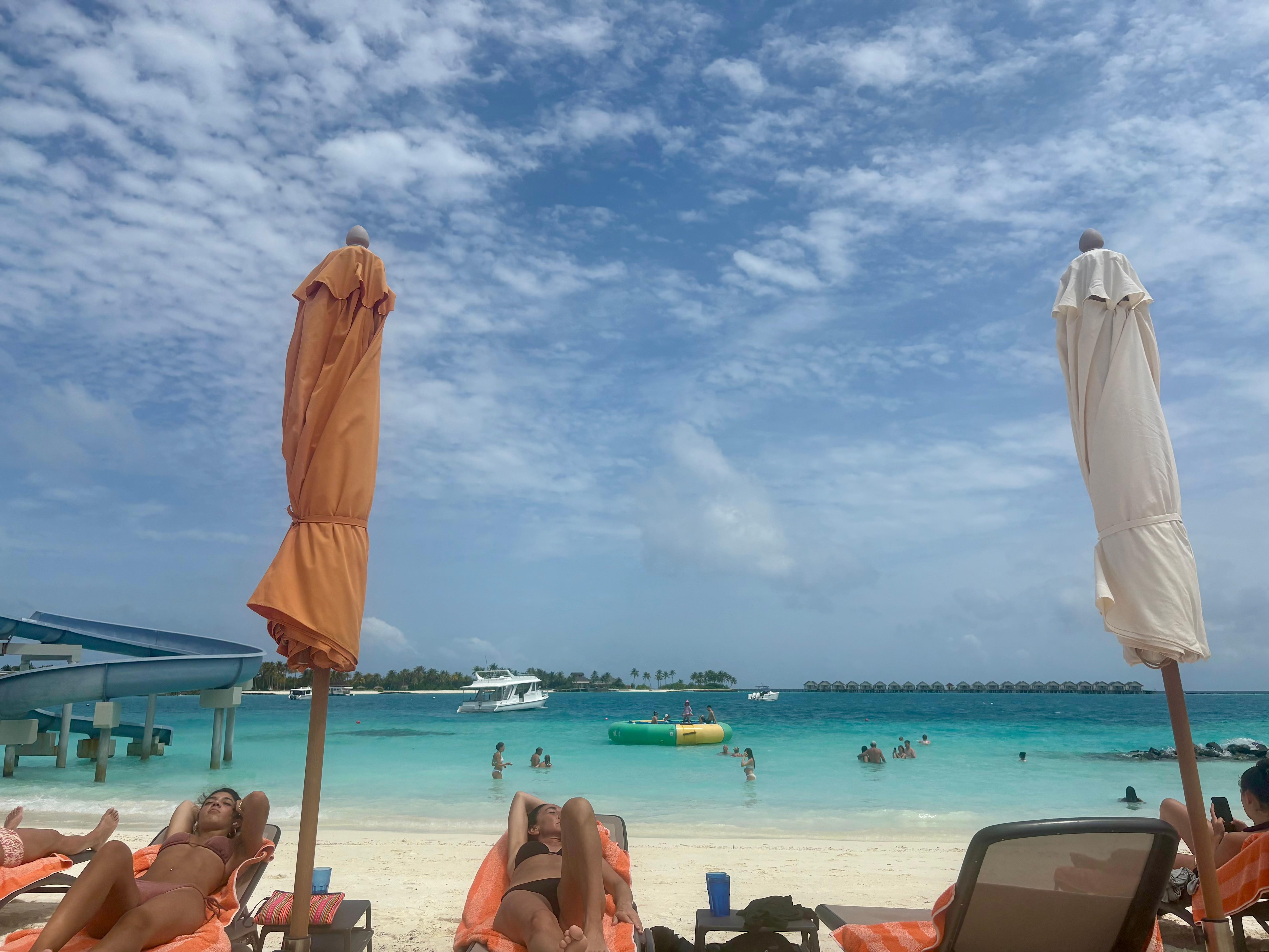 The beach by the pool