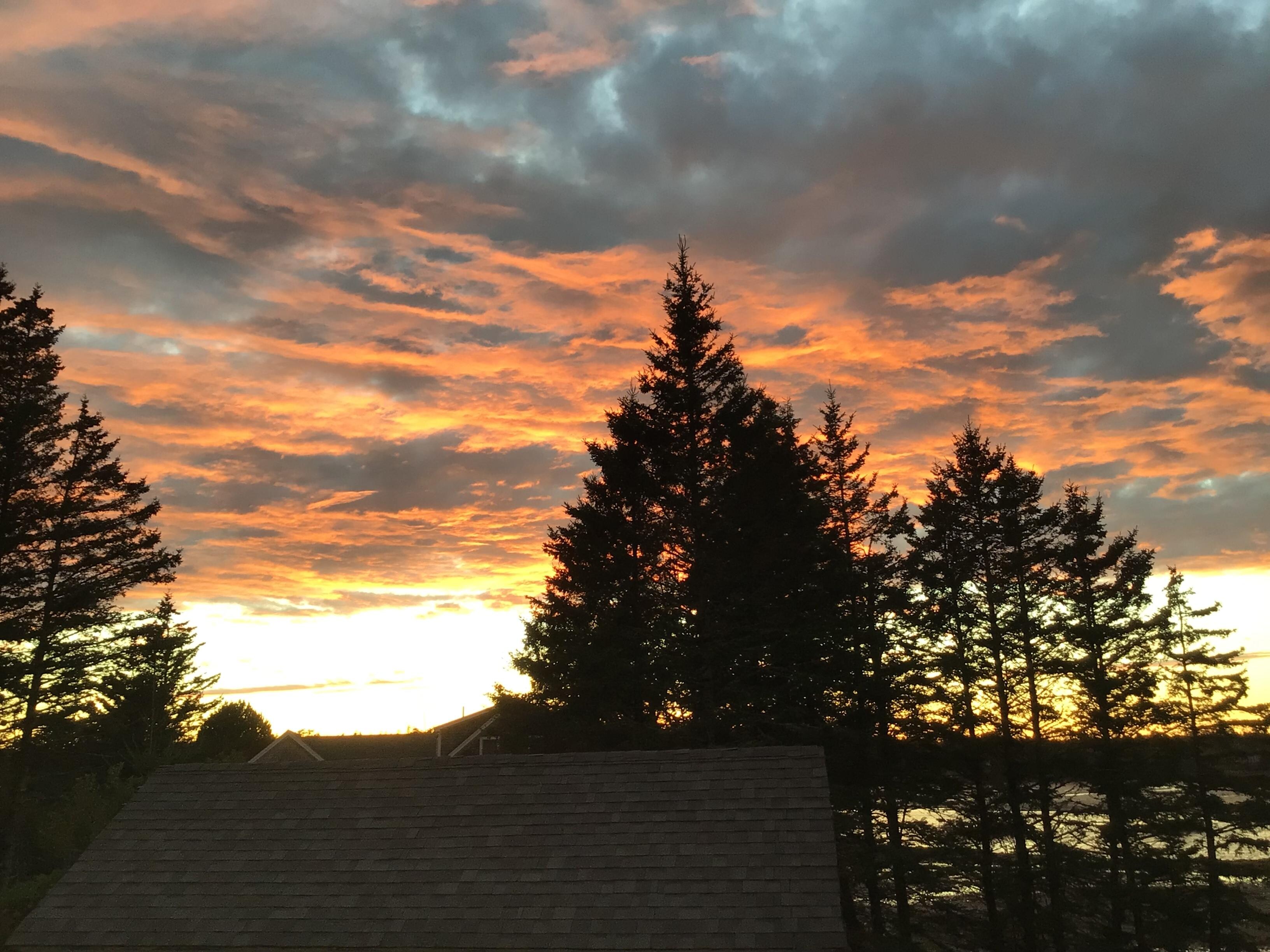 Our first night’s sunset