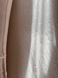 Essensreste, Haare und Weiteres unter dem Topper auf der Matratze