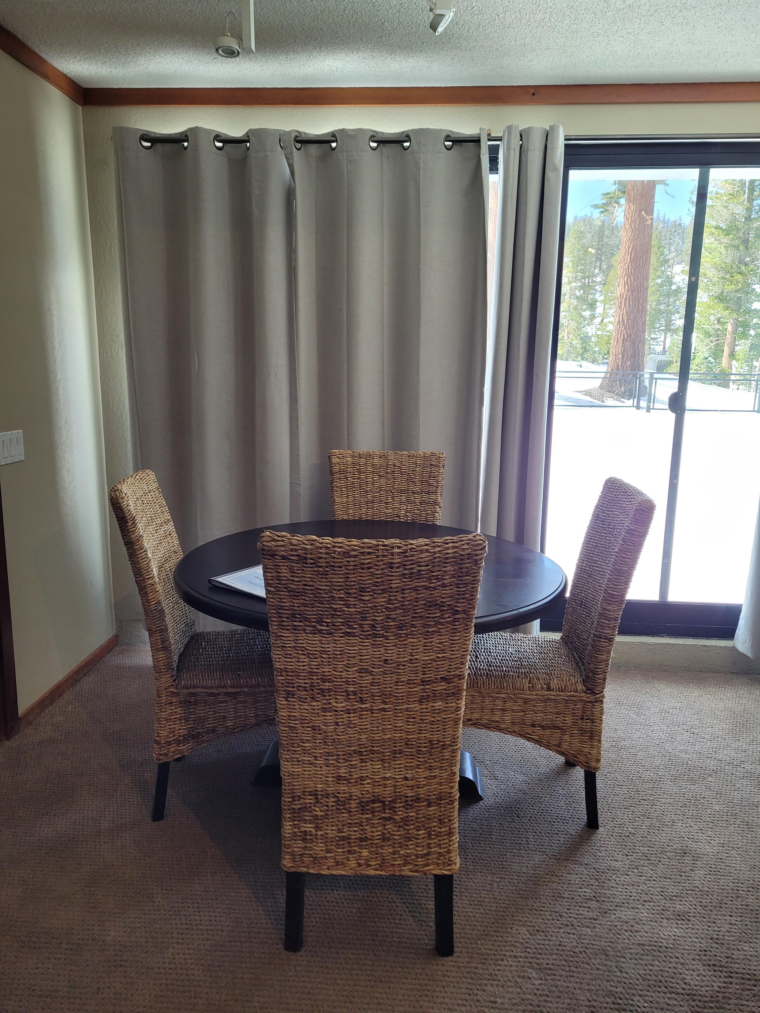 Dining and game playing area.