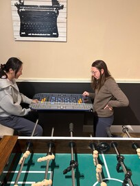 Enjoying the game room