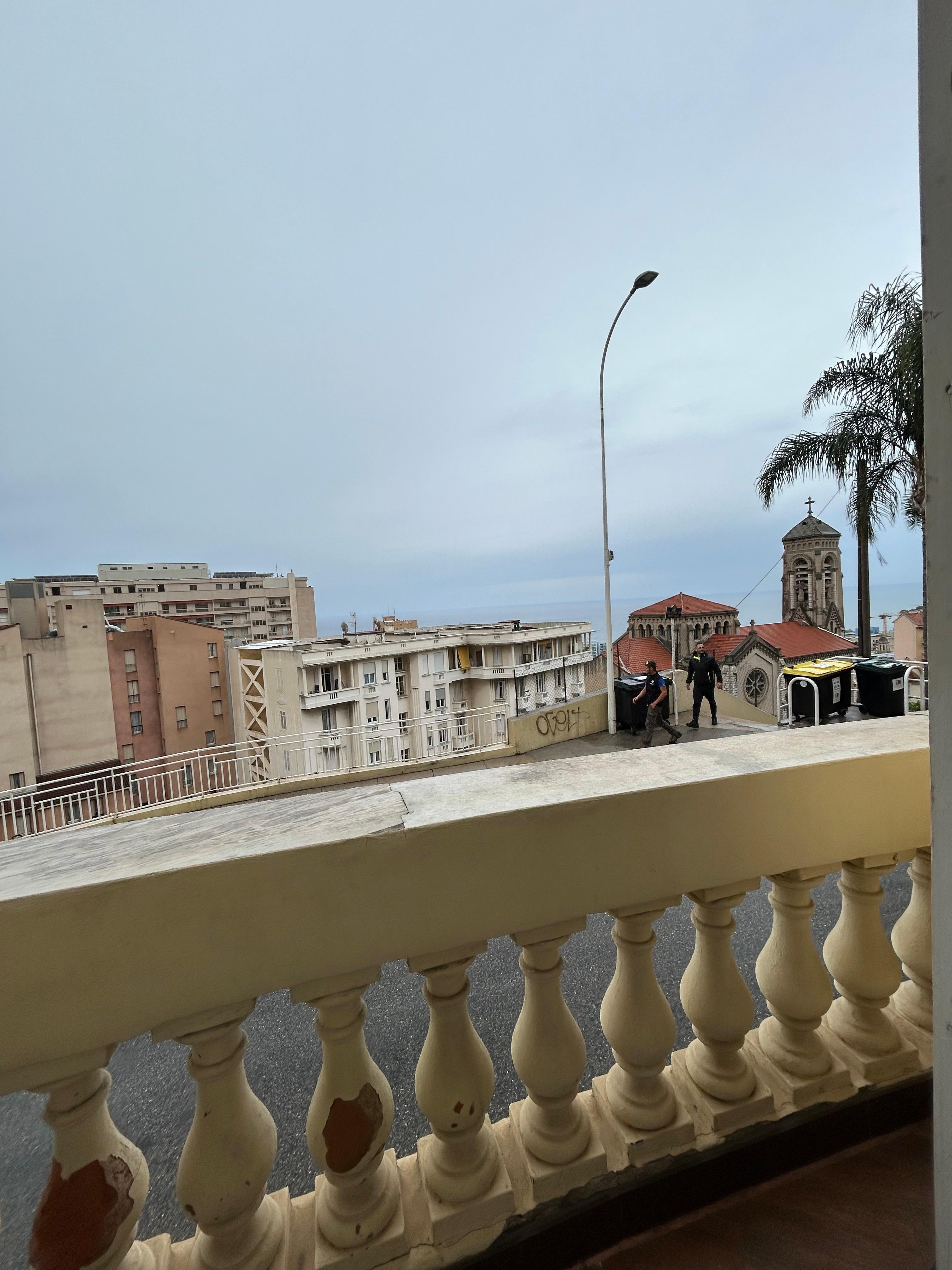 Full view with apartment blocks