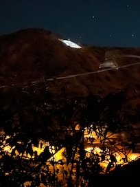 The nighttime view. Amazing stars and music floating up from the nearby bars.