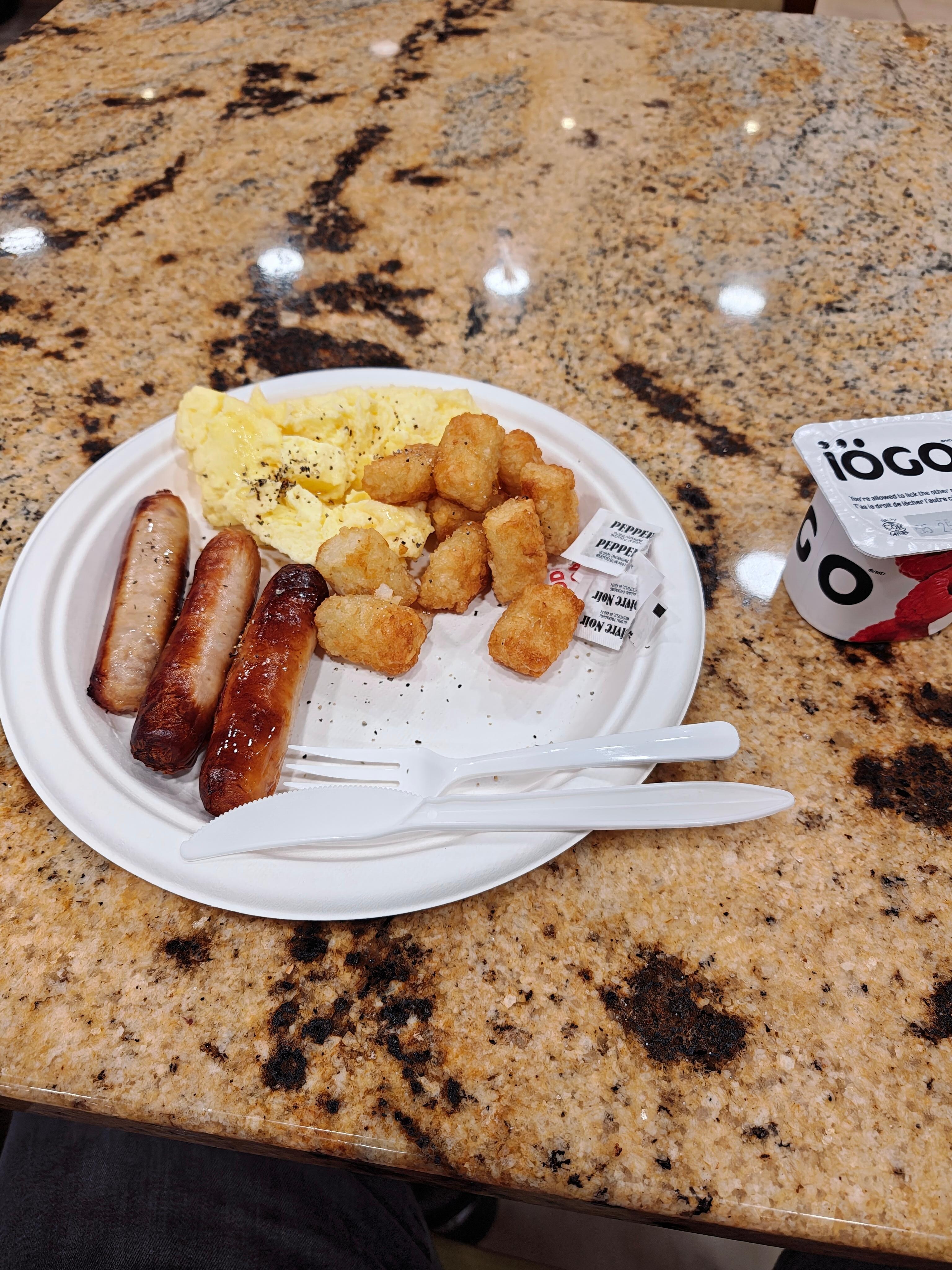 The breakfast I had in the morning