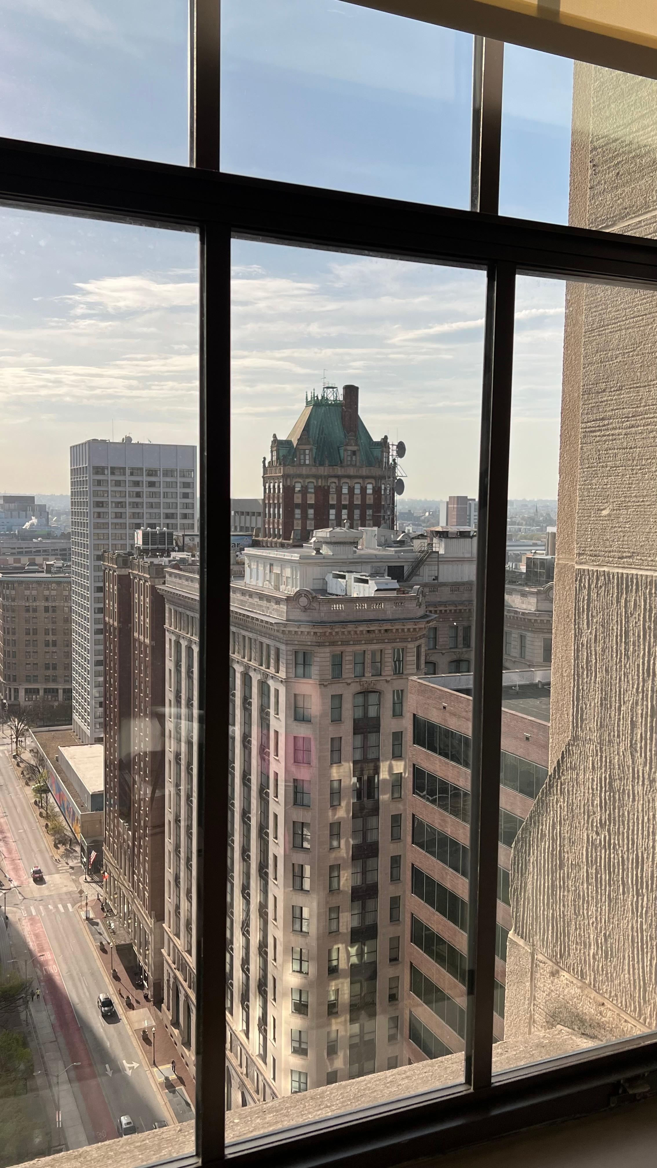 View out of the apartment windiws