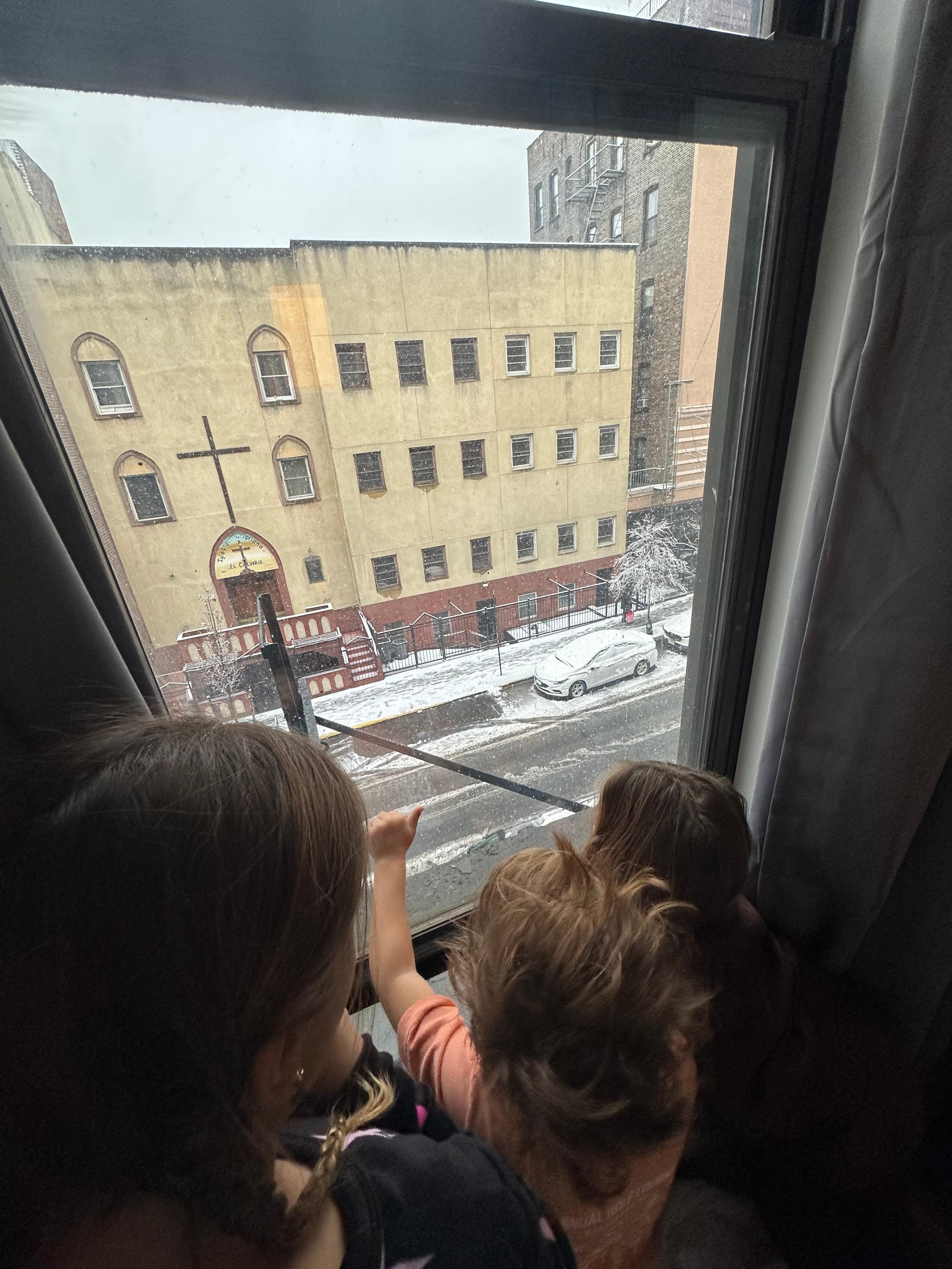 A view out one of the bedrooms. Perfect room for kids 