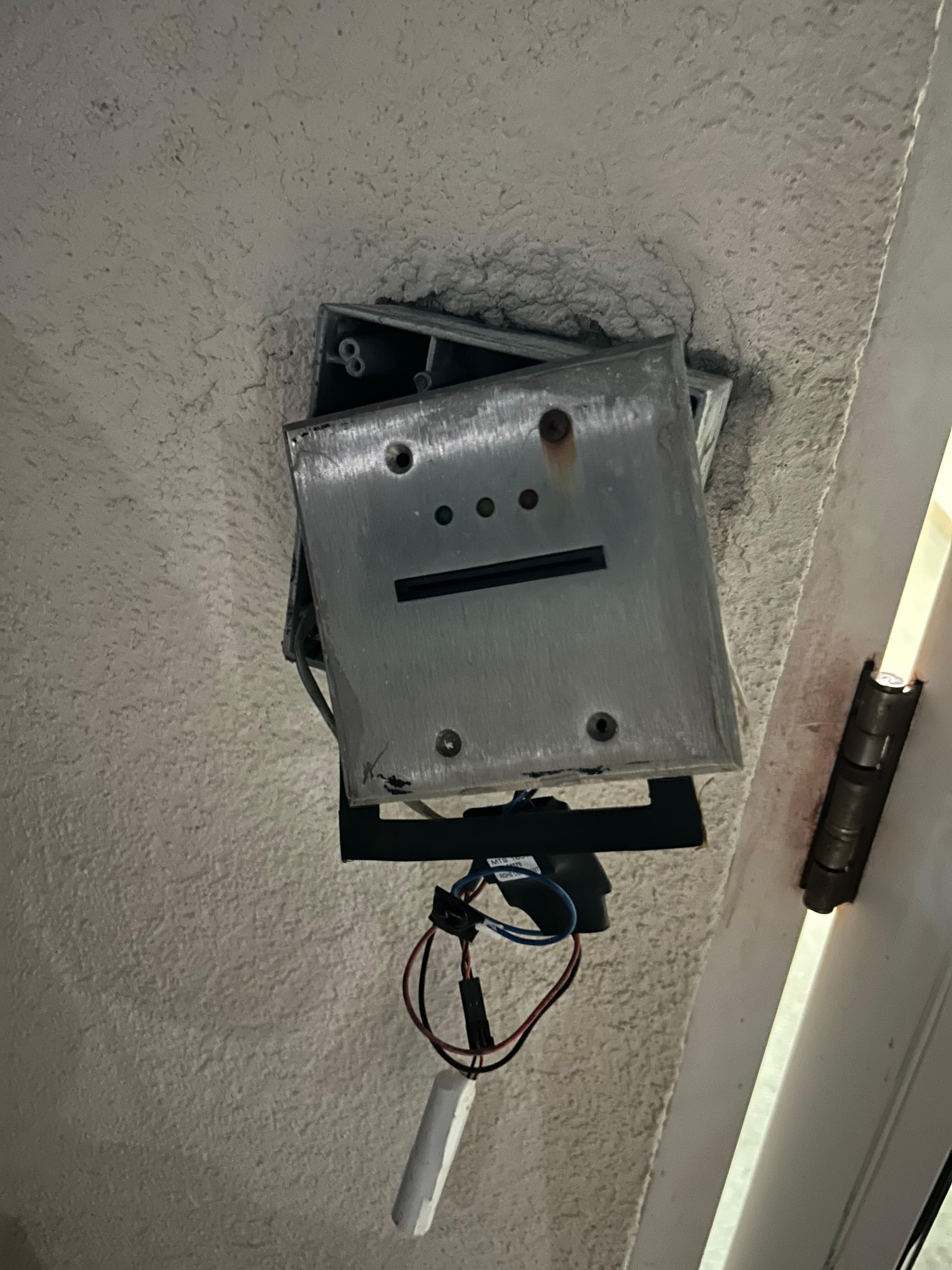 Broken security access point. Open door policy. 