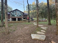 View of the cabin from the water