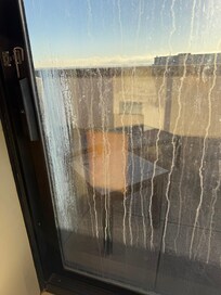 This was the window that I had to look out of all covered in streaks