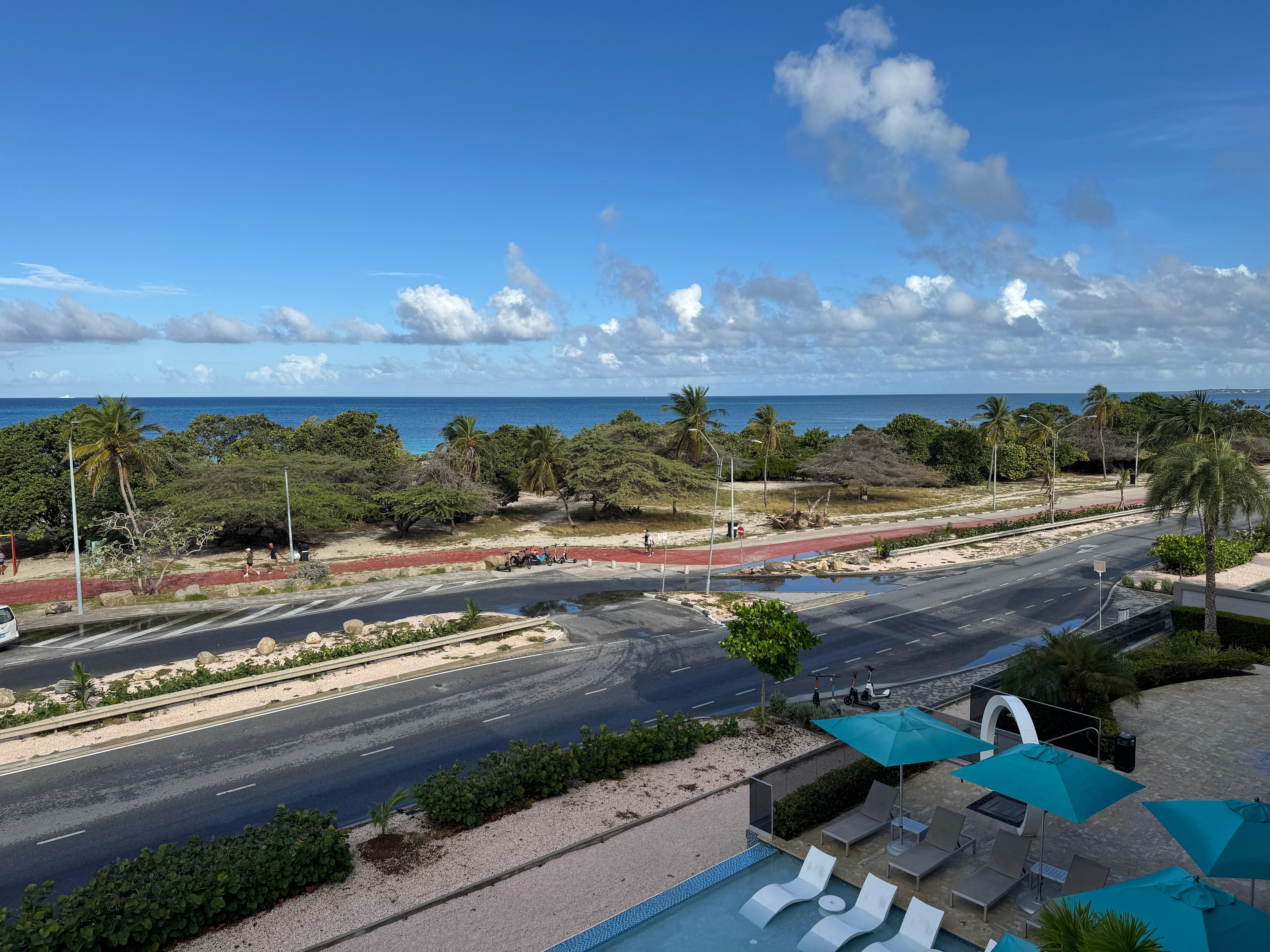Beach view from balcony