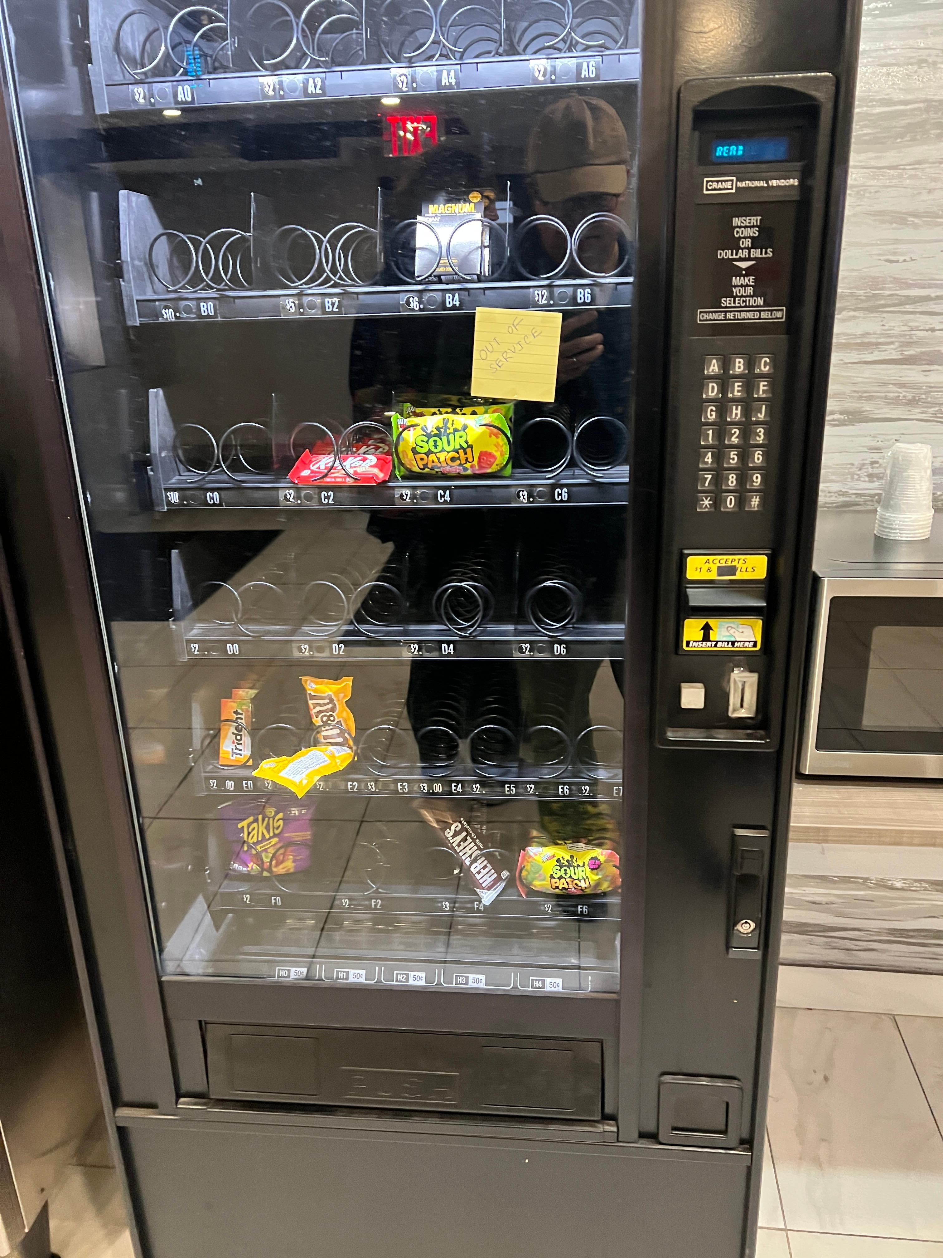 Sad vending is the main lobby feature.