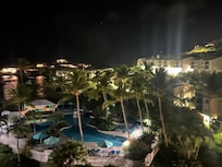 View from top balcony at night