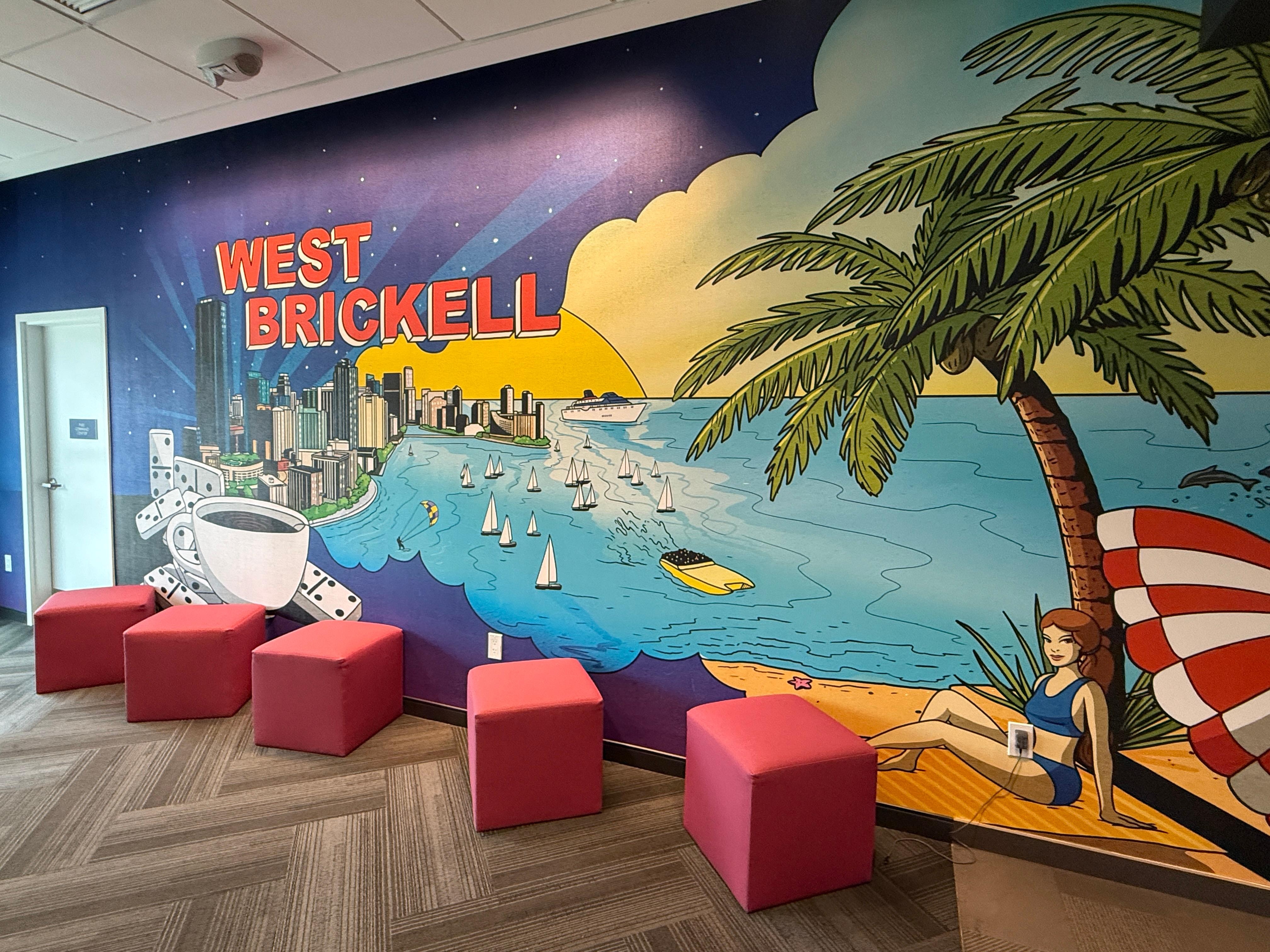 Mural by the pool table