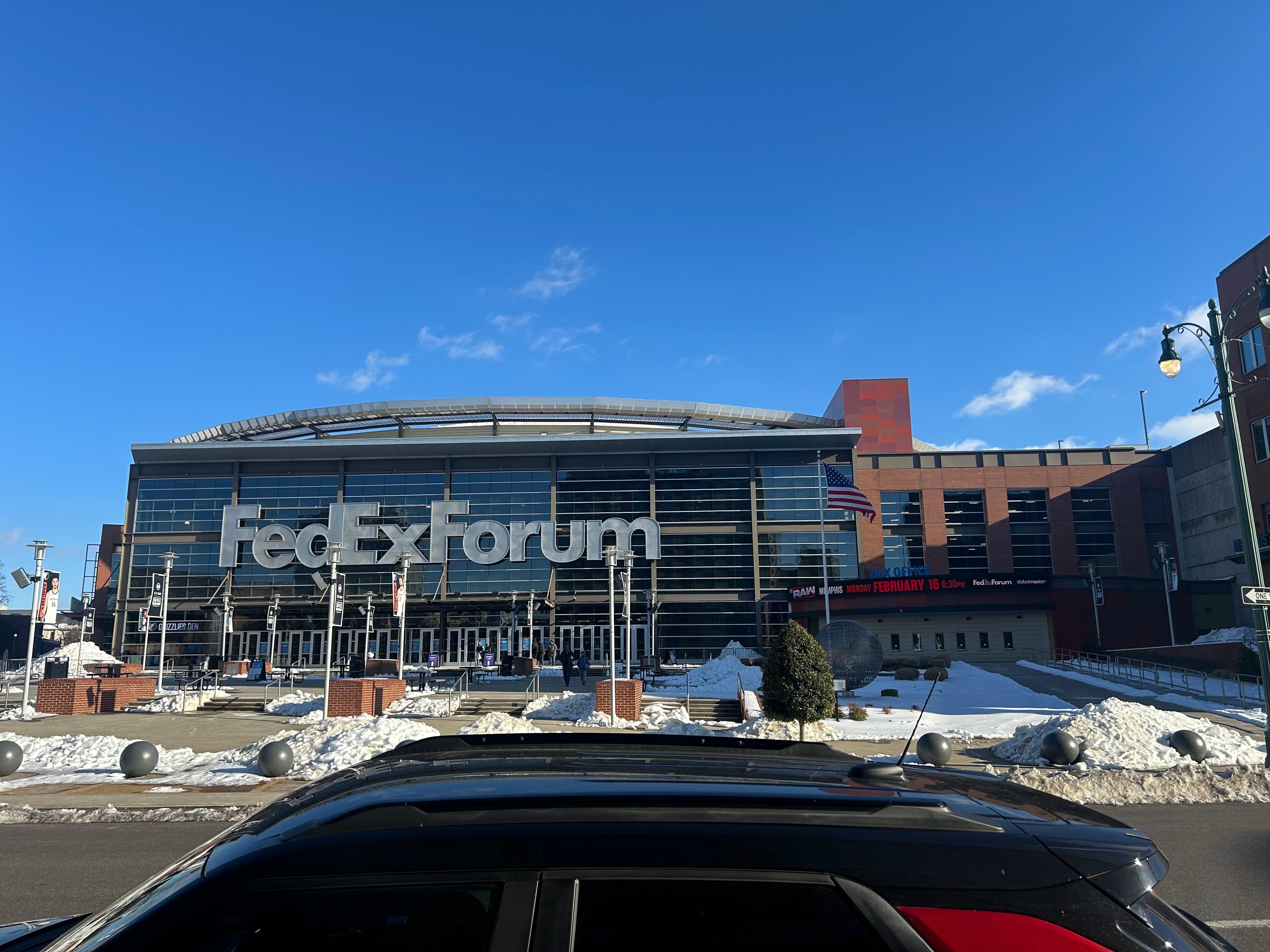 Right across the street from here , great location for basketball fans