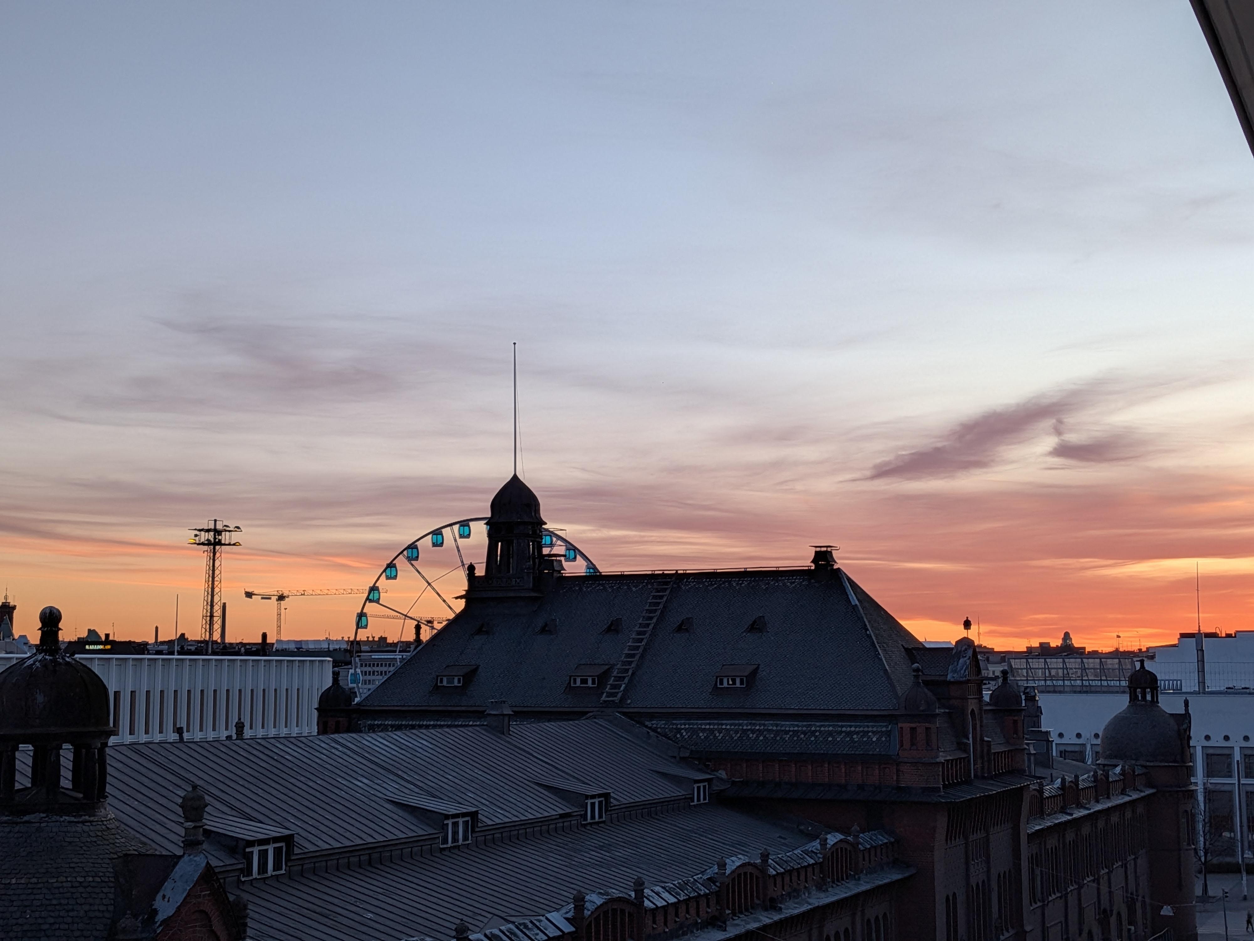 View from my room just after sunset.