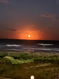 View of the moon rising.