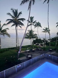 The view from our balcony, waiting for the sunrise.