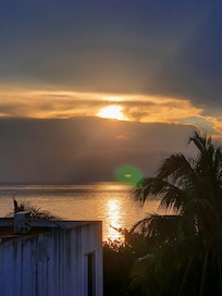 Sunset view from patio balcony