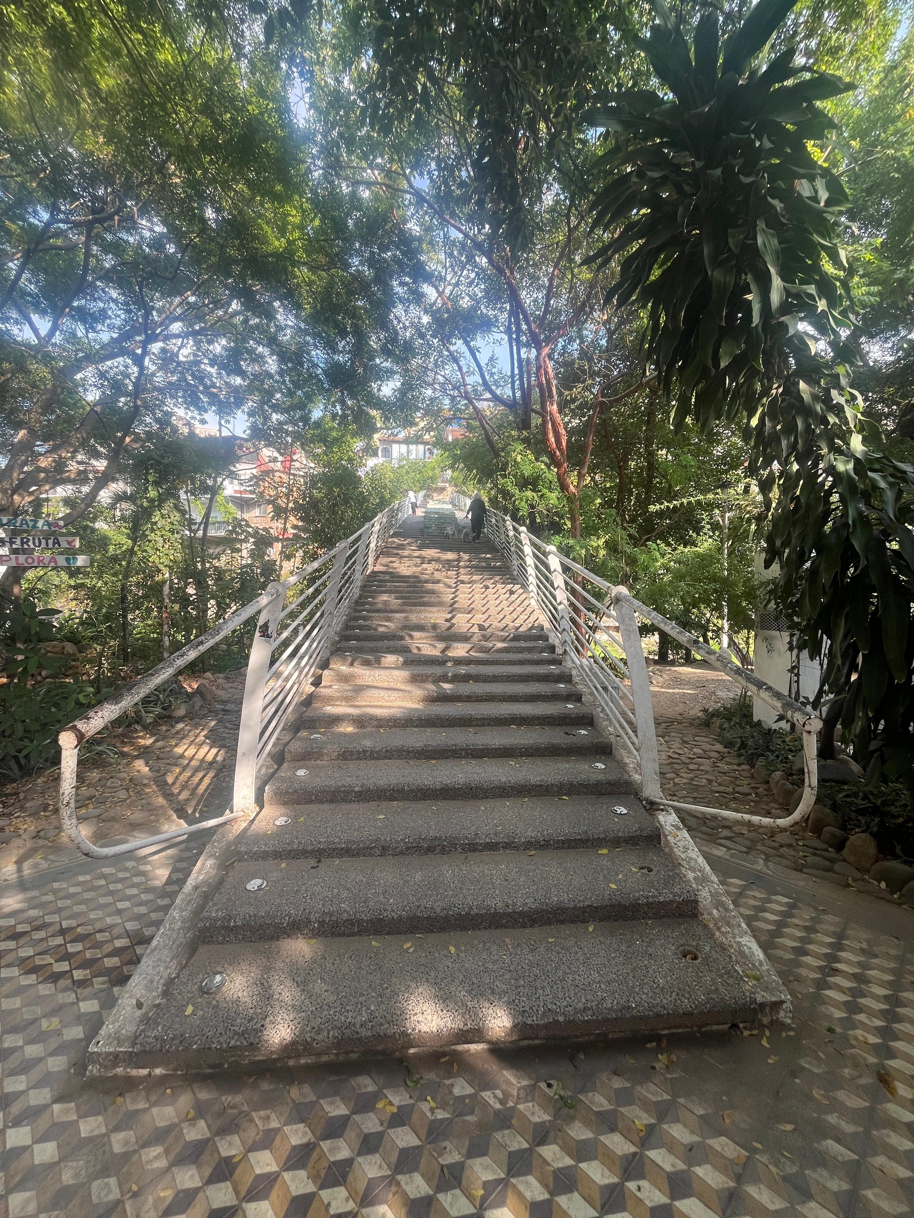 Stairs across the river 