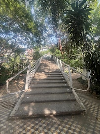 Stairs across the river