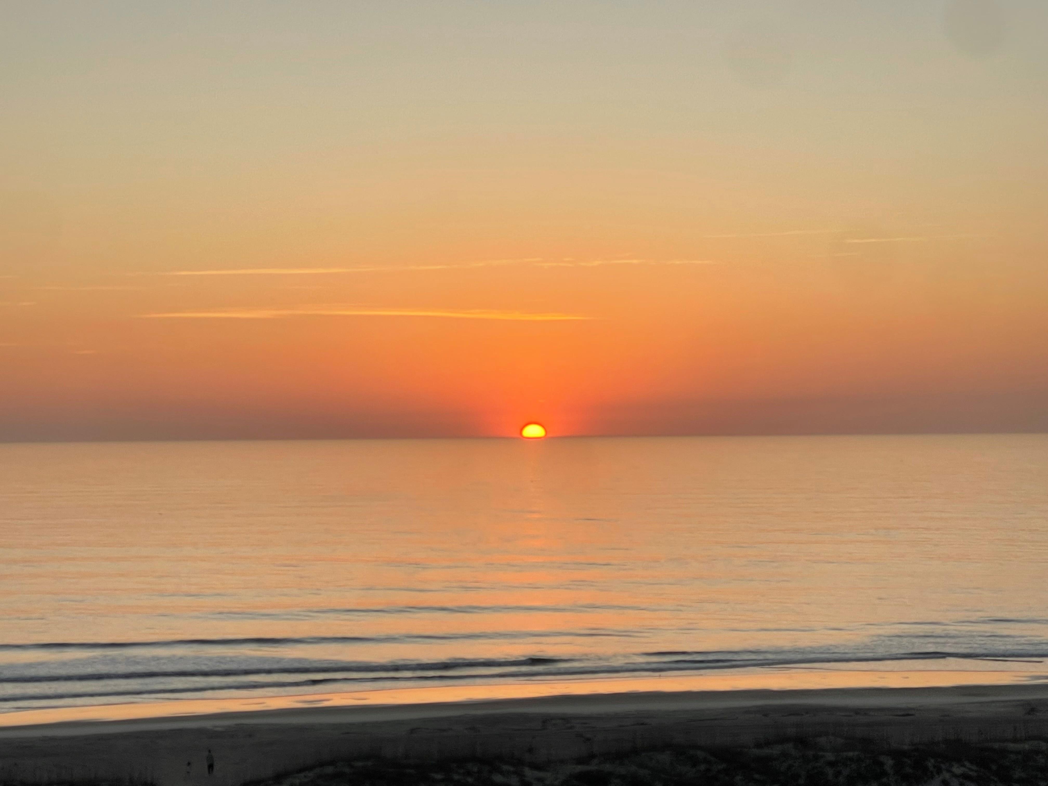 View of the sunrise from the balcony!