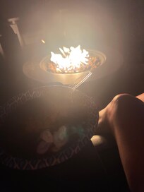 Don warmed warmed us up some chili by the first