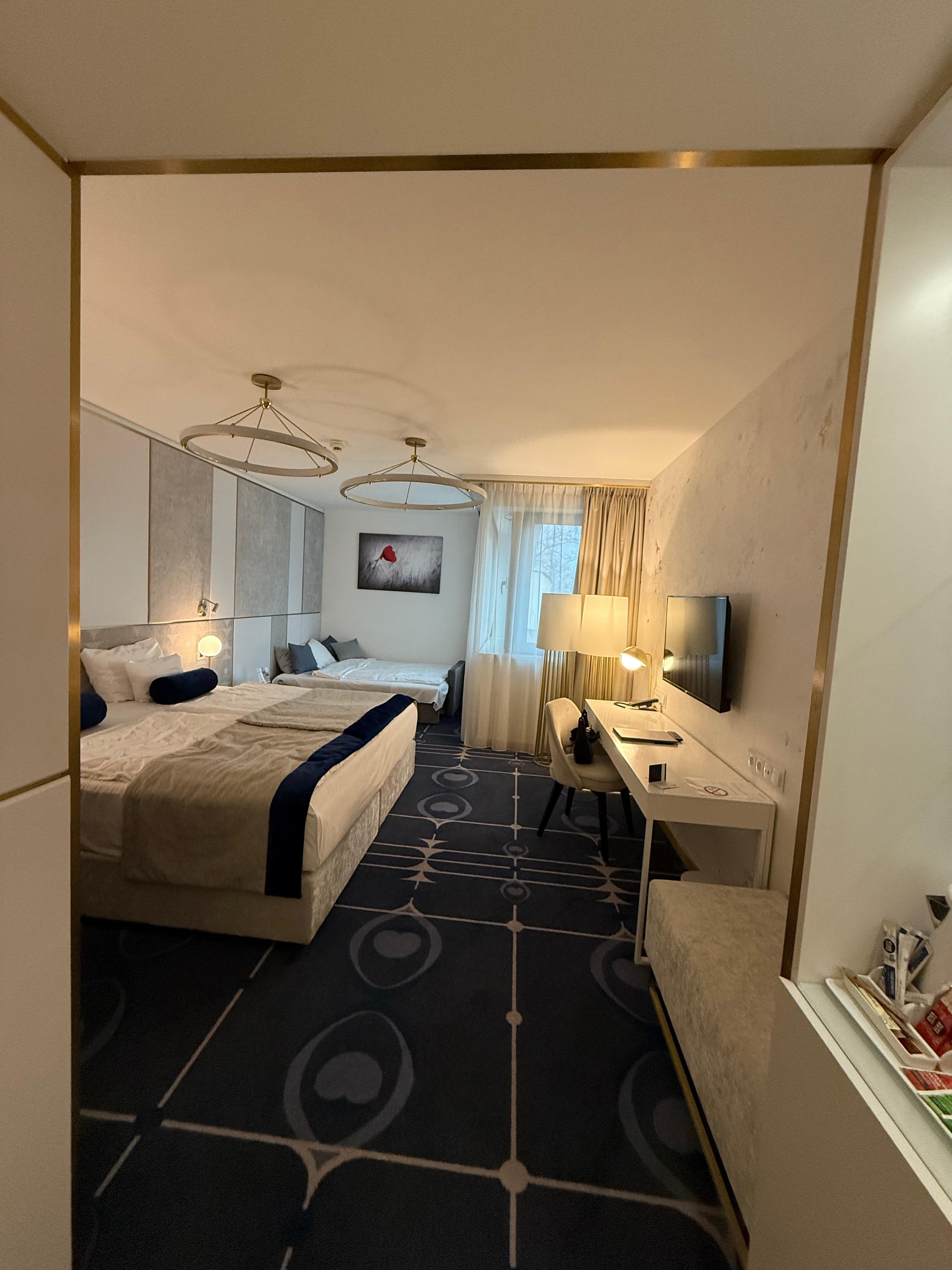 Inside - deluxe family room.