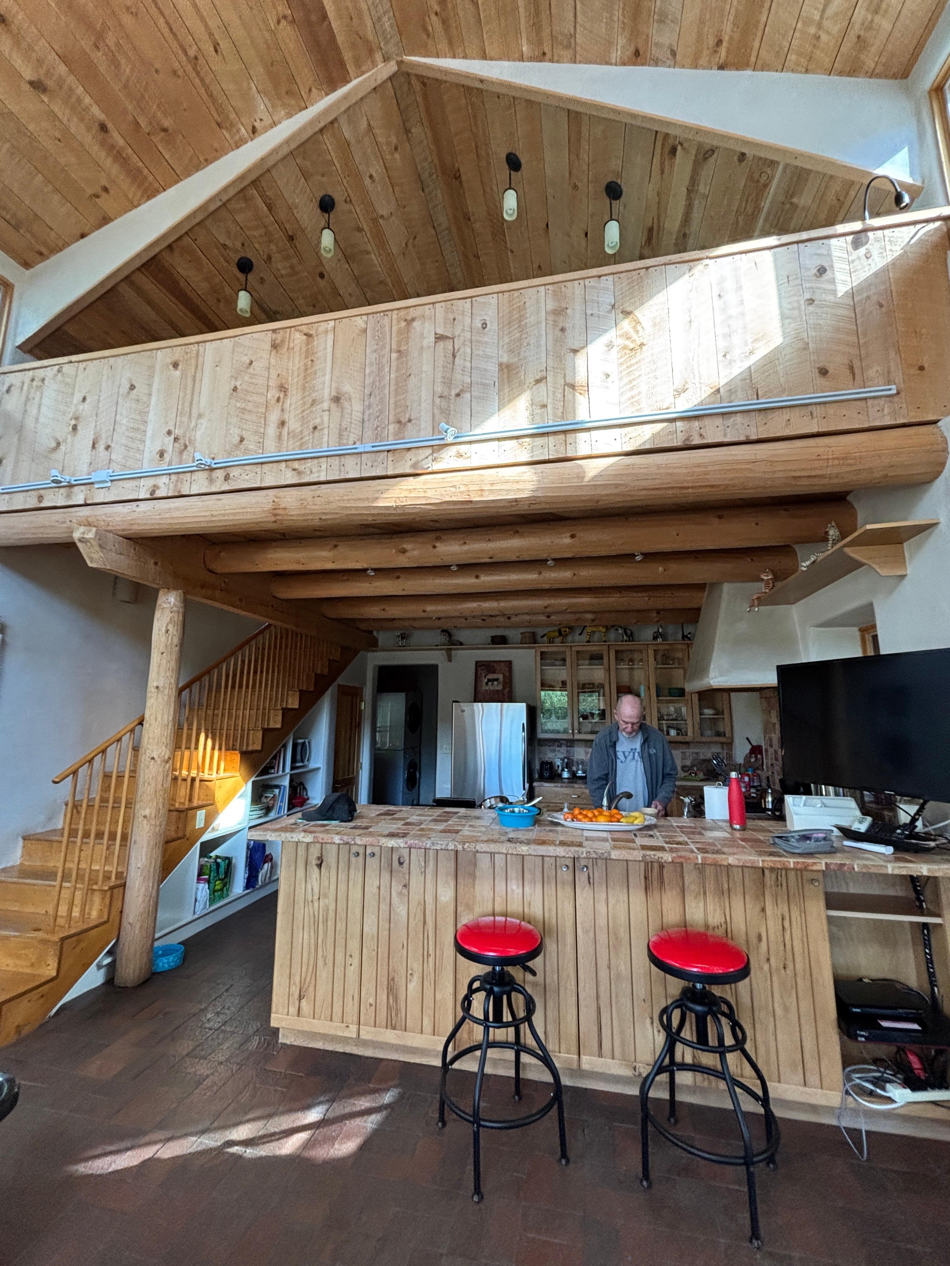 Looking into kitchen & upper bedrooms 