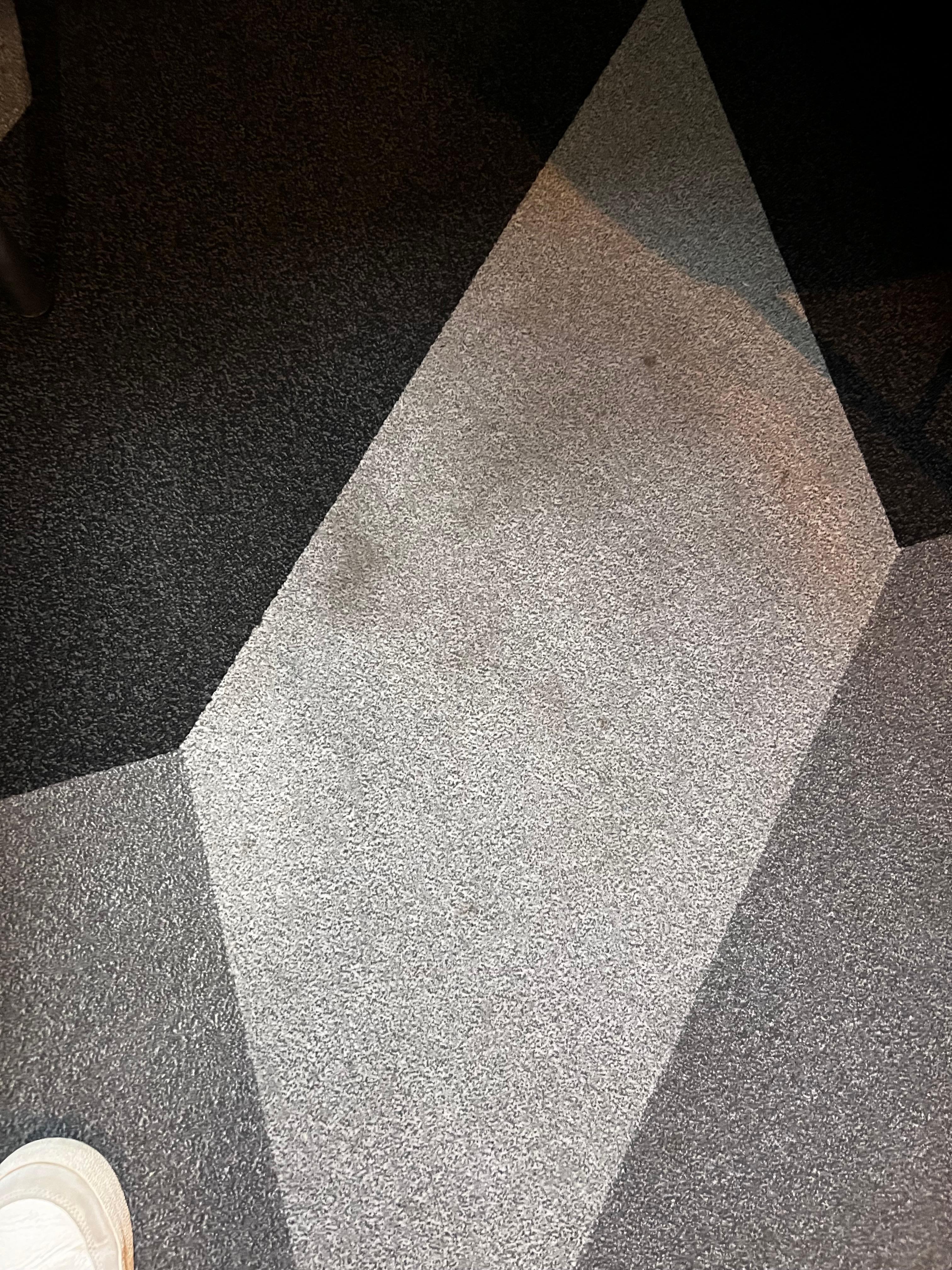 Stains all over the floors in the room 