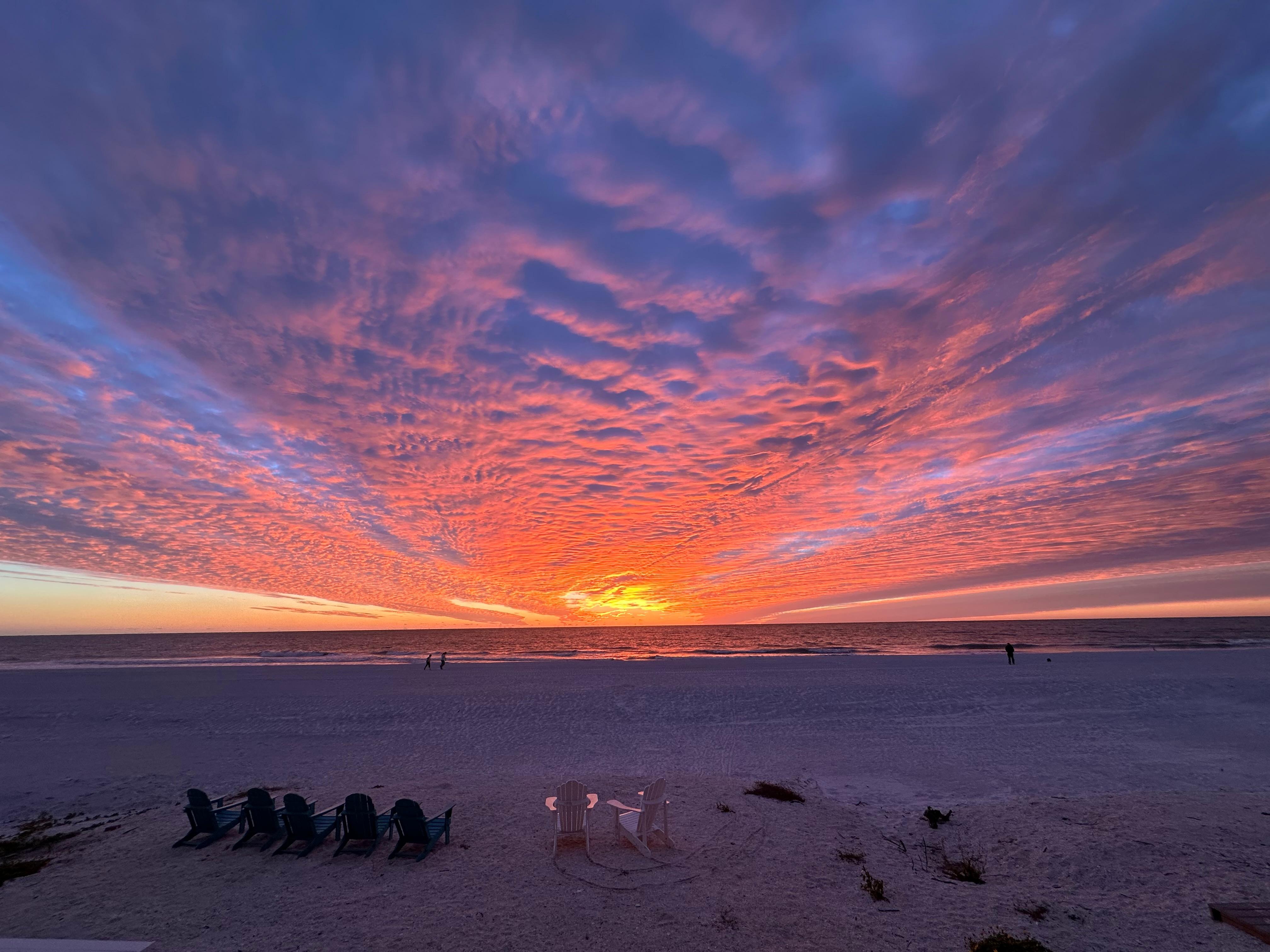 Sunset off the back porch on our first night