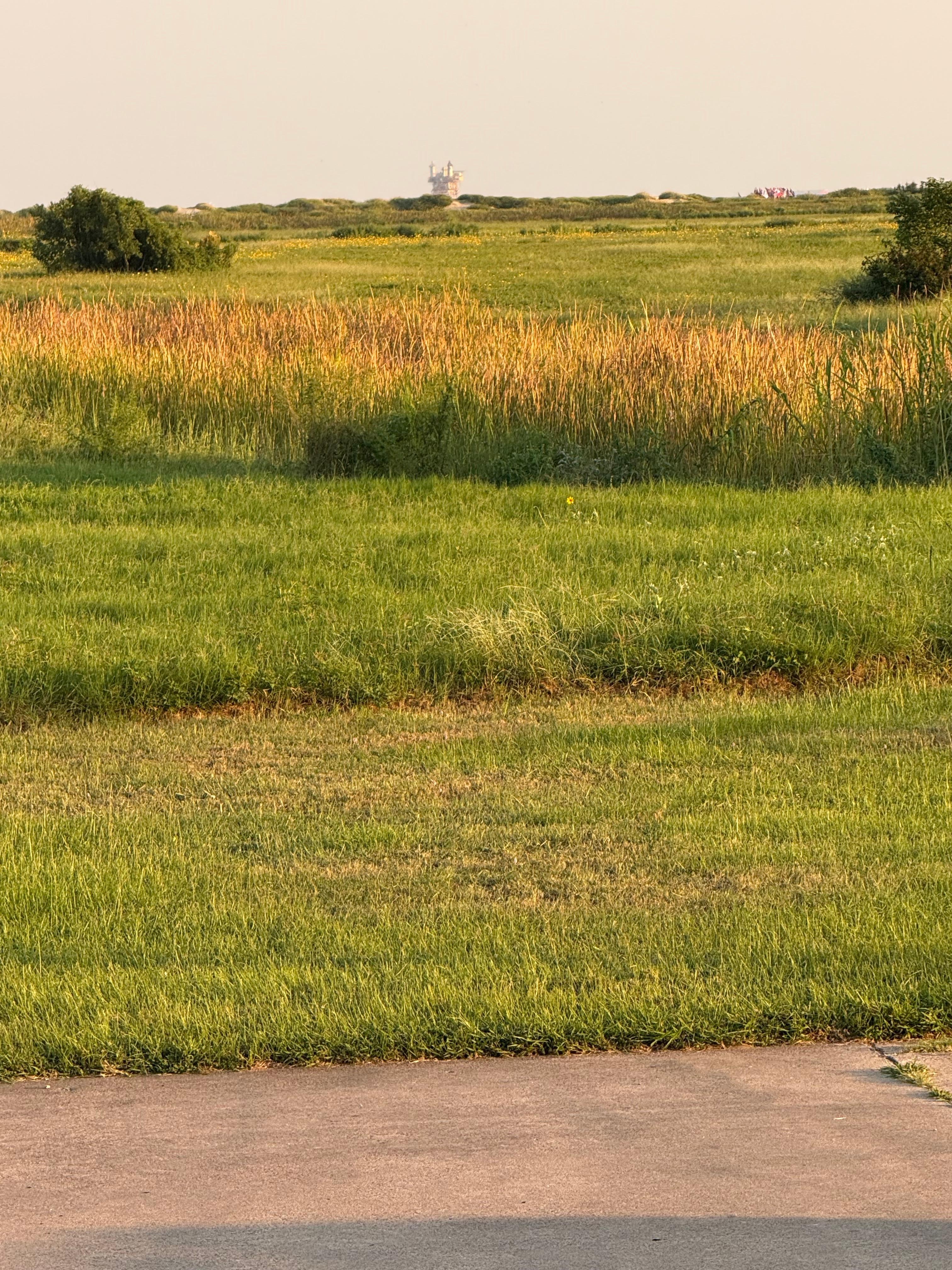 Oil rig in the distance as taken from our room