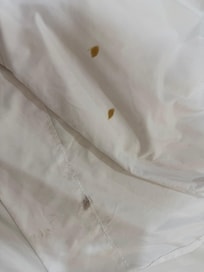 Stained bedding