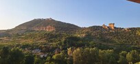 Vue sur le château Peyrelade depuis la terrasse