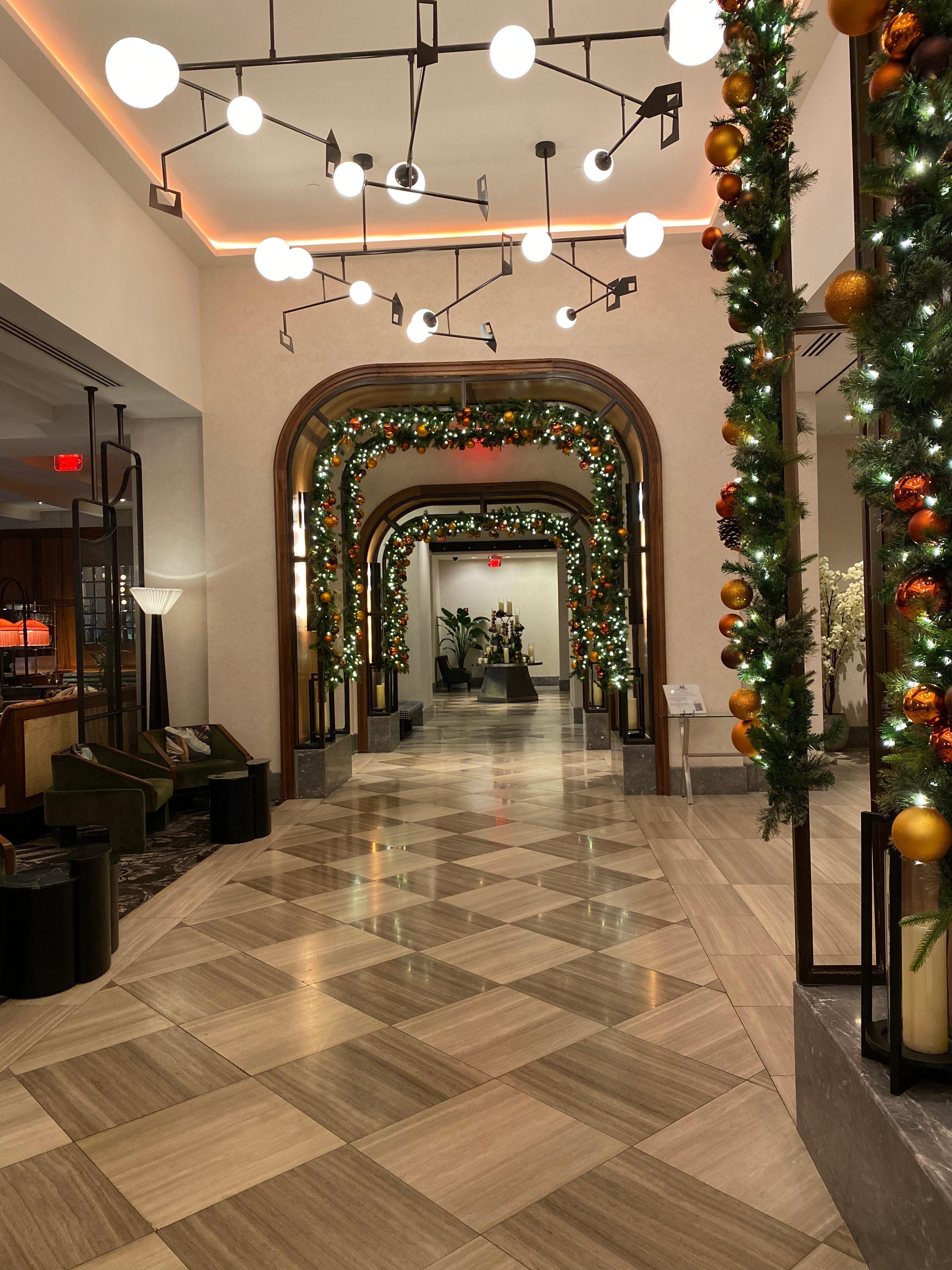 Lobby holiday decor