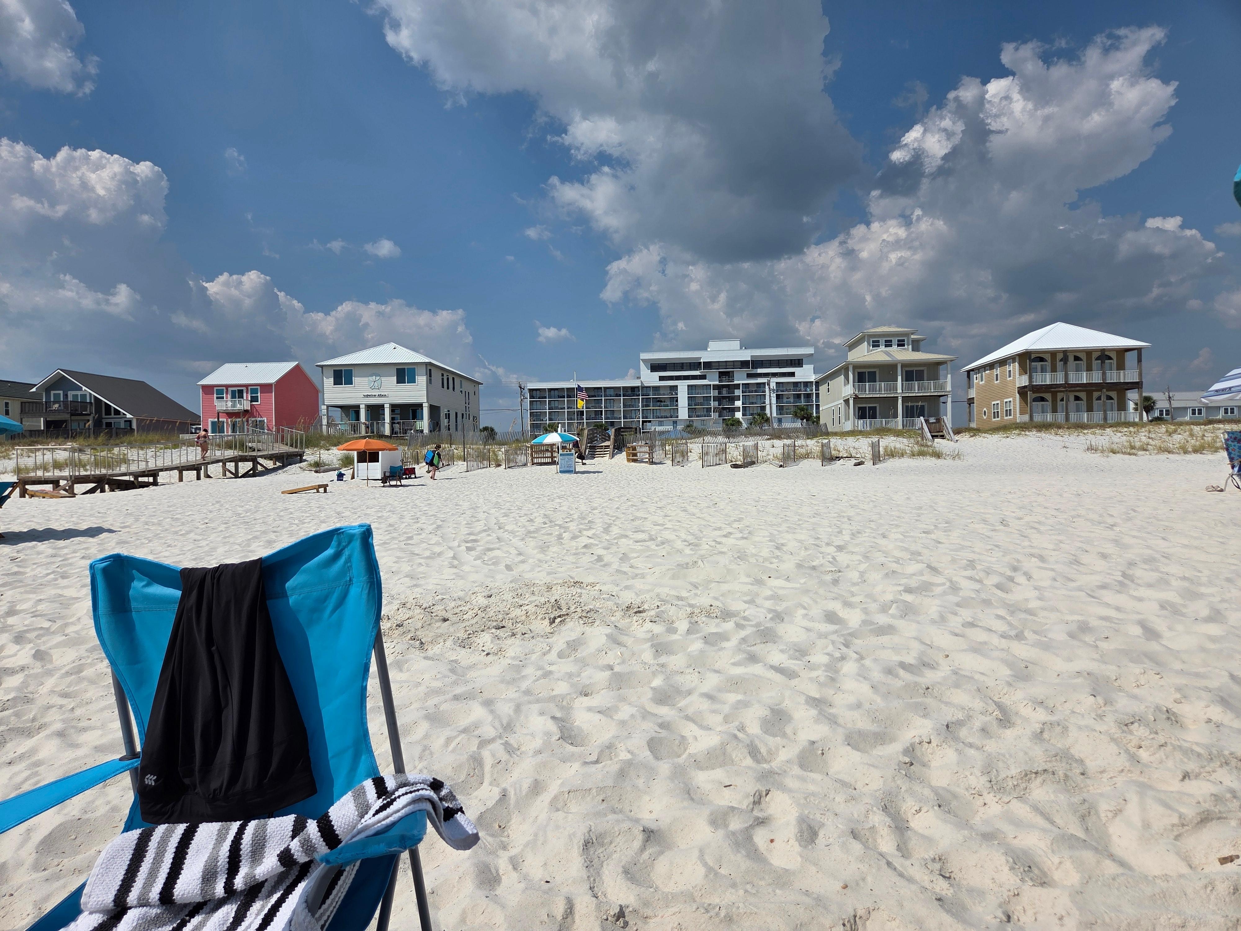 The condo view from the beach. 