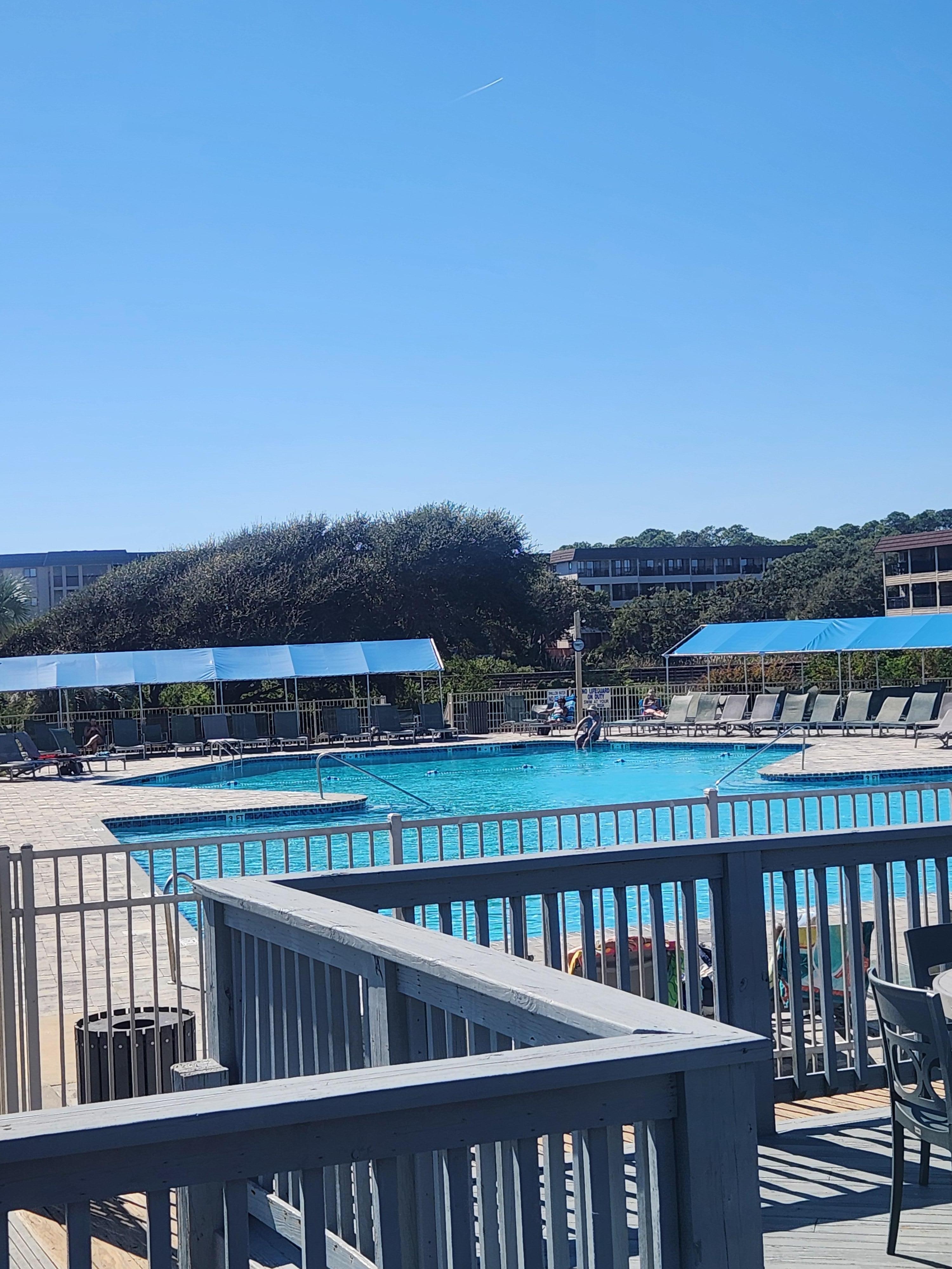 View of pool from pool bar