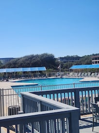 View of pool from pool bar
